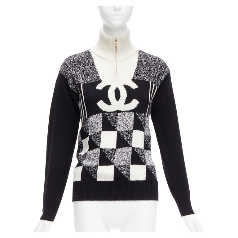 Chanel White Pullover - 37 For Sale on 1stDibs