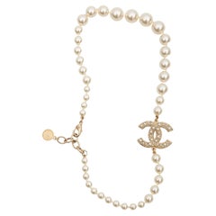 chanel necklace with pearl drop