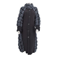 Chanel 10A 2010 New Mohair Blend Quilted Runway Coat FR 38 CC logo