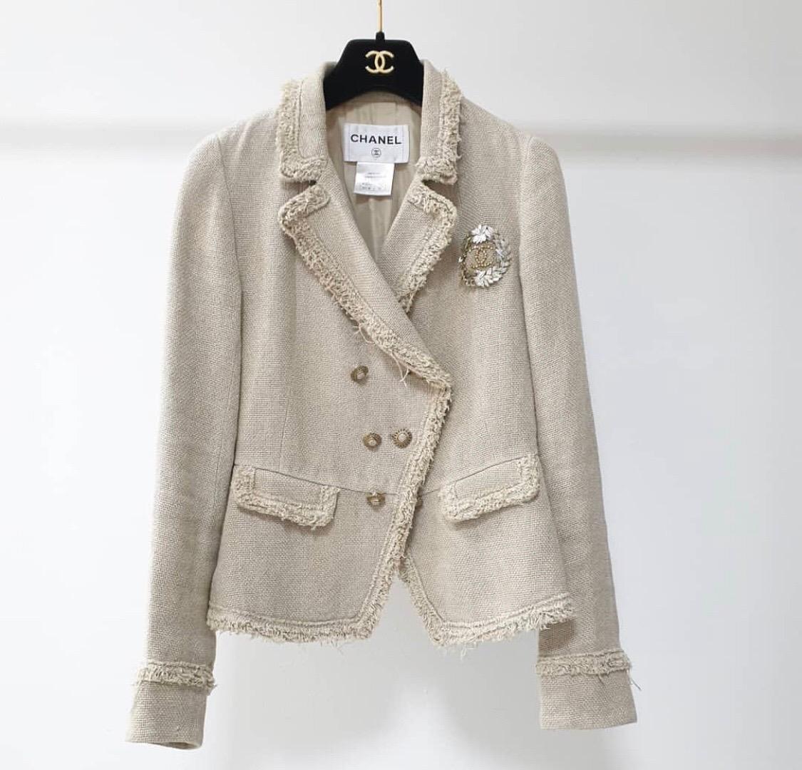 chanel linen jacket