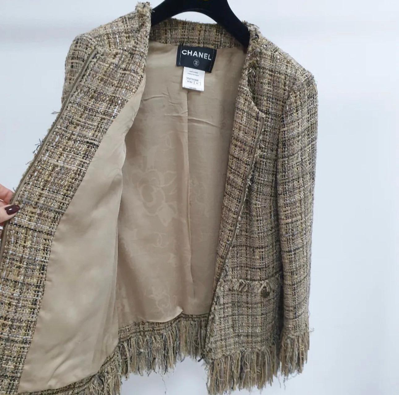 Chanel 10A Fringed Lesage Tweed Jacket 2