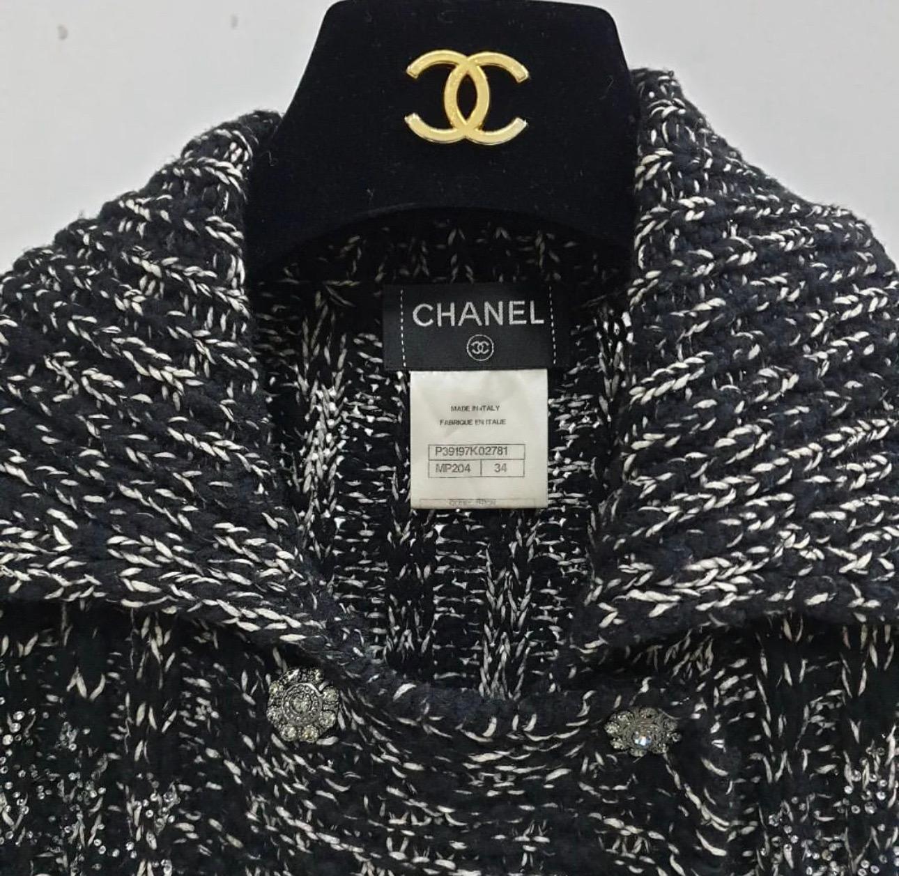 CHANEL 10A Knit Coat Jacket For Sale 4
