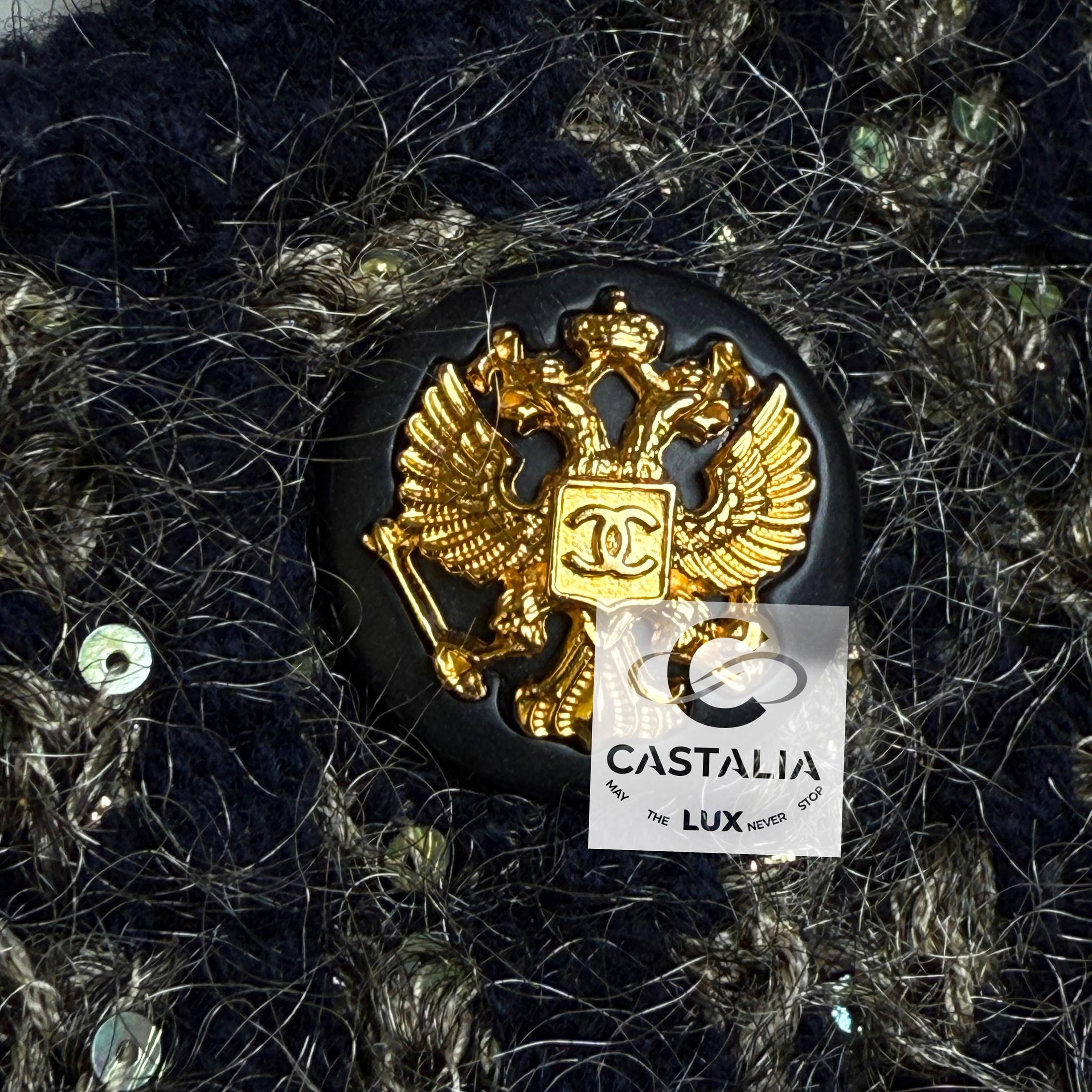 CHANEL 10K$ 2009 Collectors Sequin Shimmering Jacket en vente 3