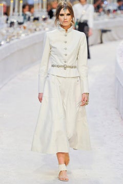 Chanel 10K$ Black Leather Jacket Coat with CC Jewel Buttons