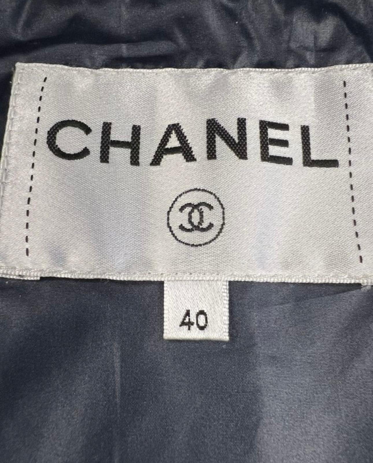 Chanel 10K$ CC Logo Metallic Leder Bomberjacke aus Leder 5