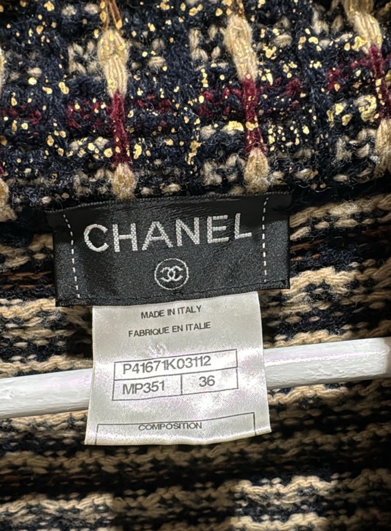 Chanel 10K$ Iconic Rare Jewel Gripoix Buttons Coat 36 FR 13