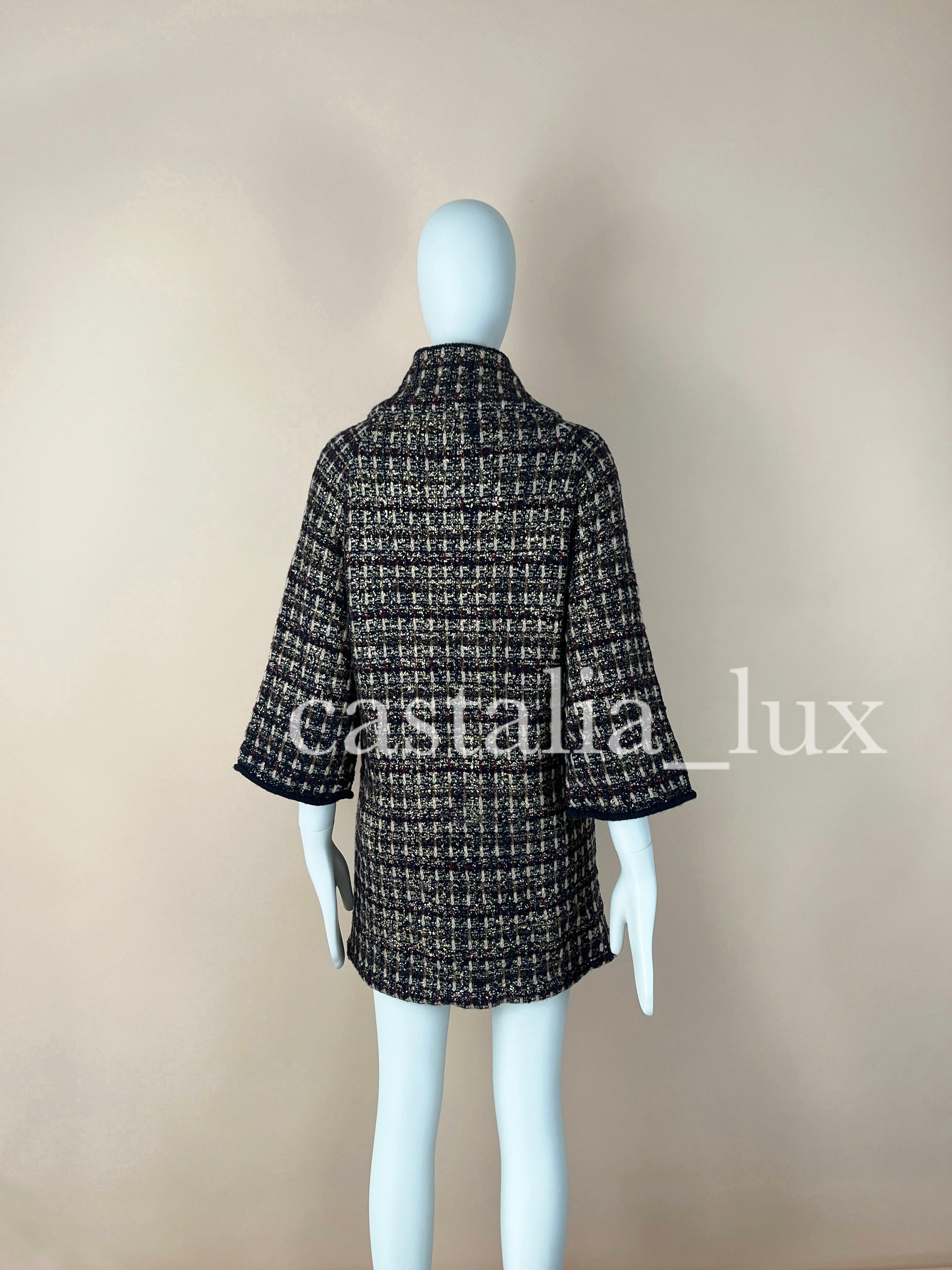 Chanel 10K Iconic Rare Jewel Gripoix Buttons Coat For Sale 12