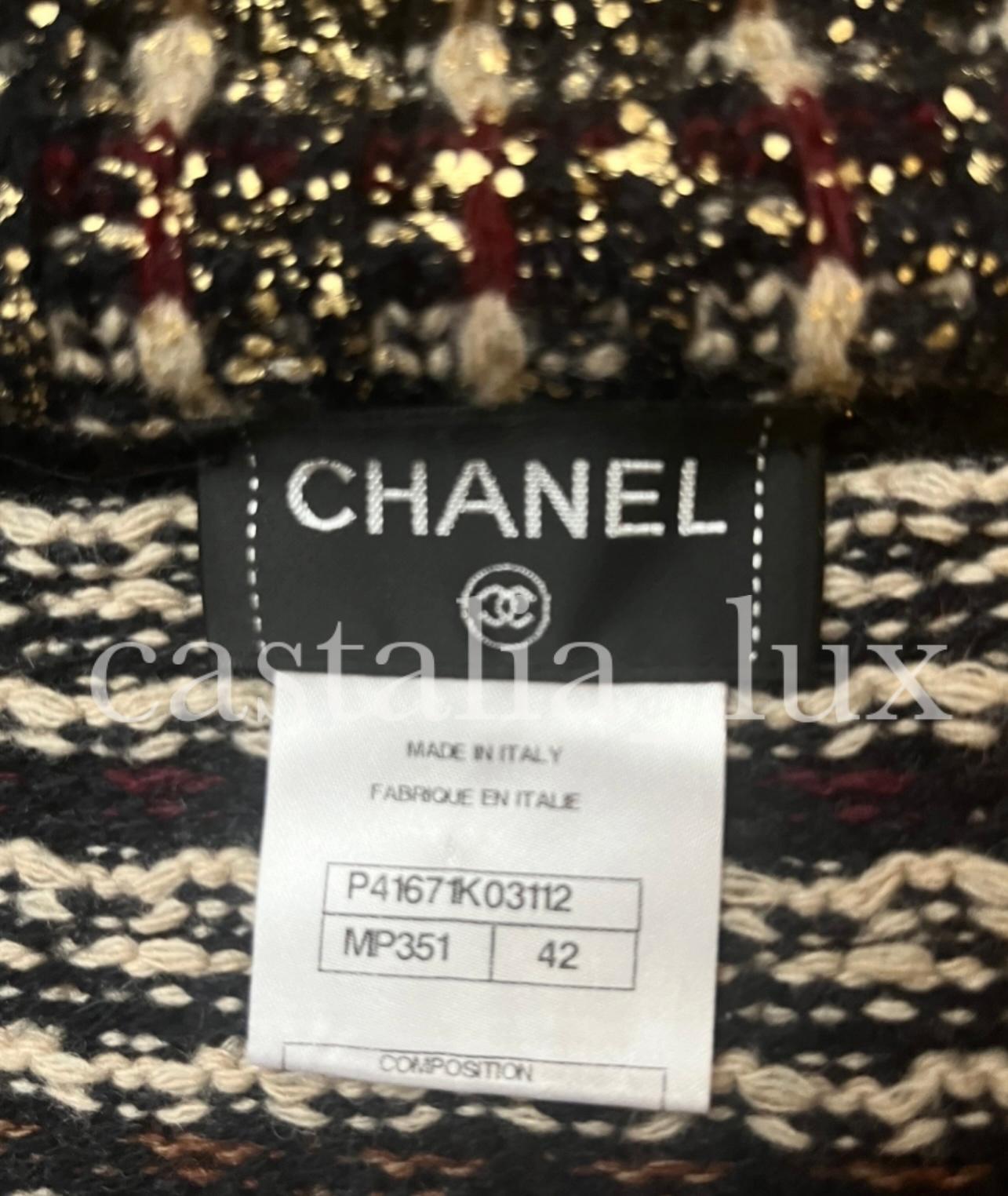 Chanel 10K Iconic Rare Jewel Gripoix Buttons Coat 15