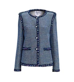 CHANEL 10K$ Iridescent Black Lesage Tweed Jacket 42 FR