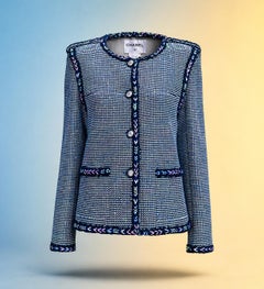 CHANEL 10K$ Iridescent Black Lesage Tweed Jacket 42 FR
