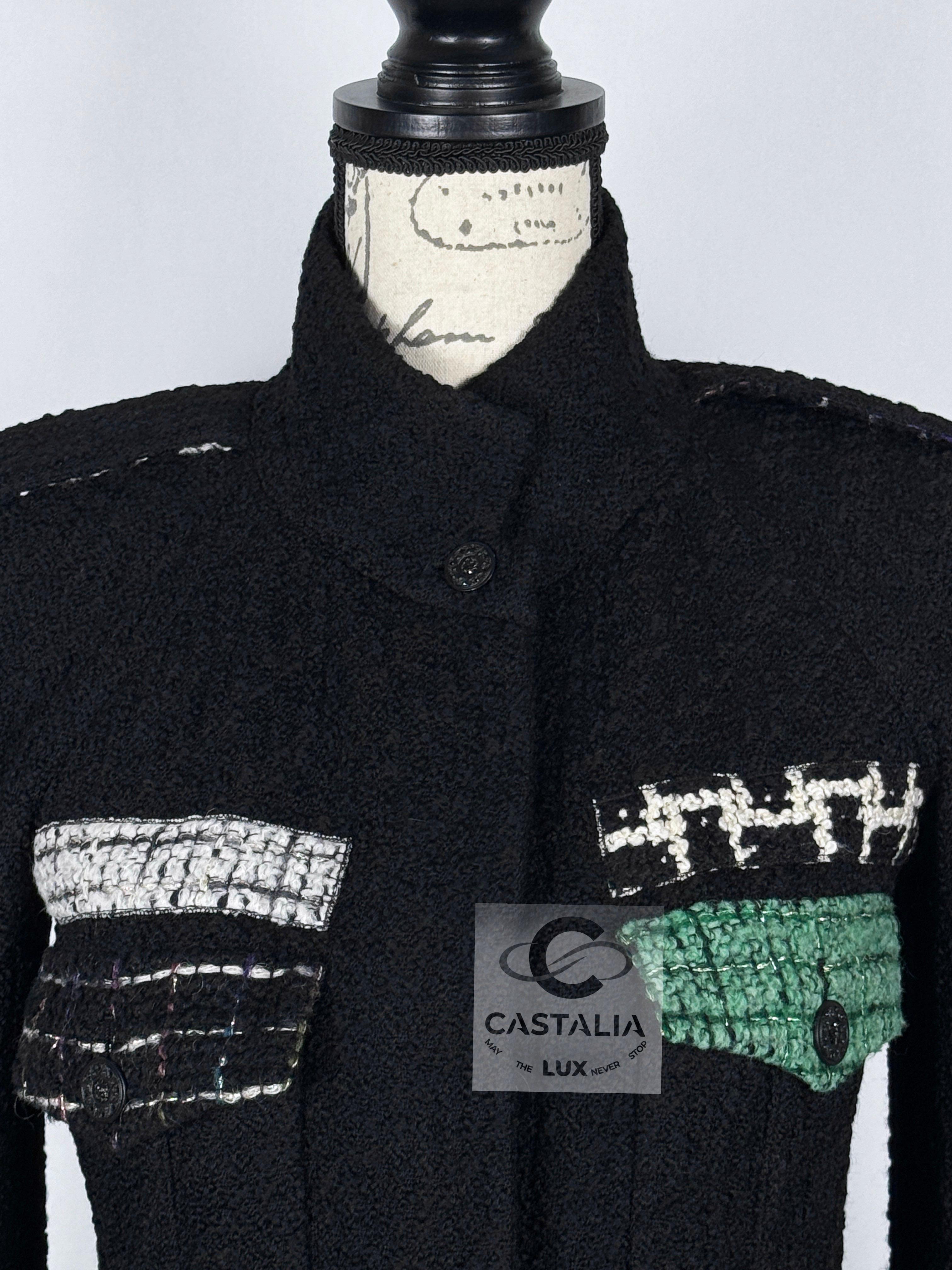 Chanel 10K$ Jewel Belt Black Tweed Coat 6