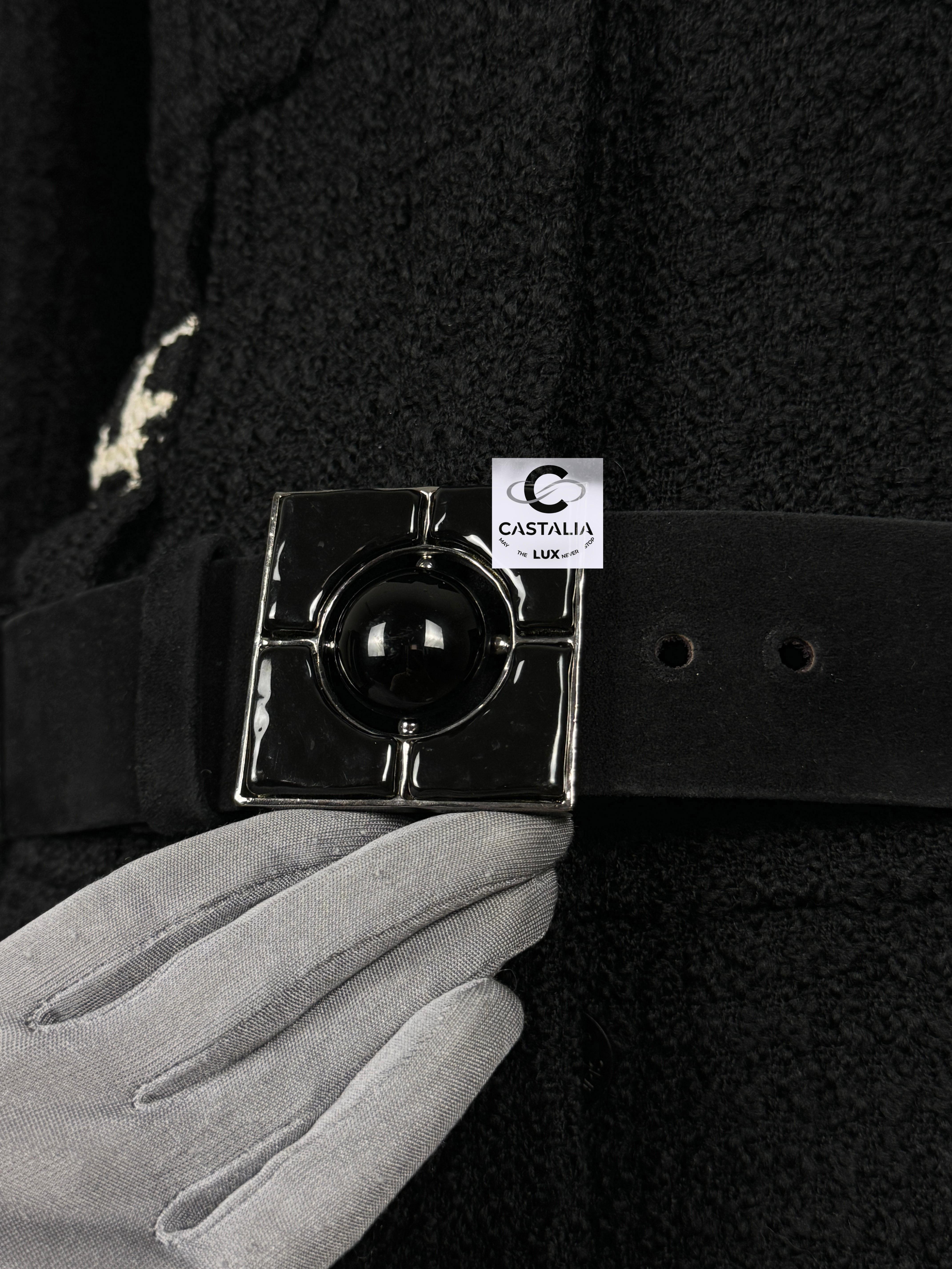 Chanel 10K$ Jewel Belt Black Tweed Coat 9