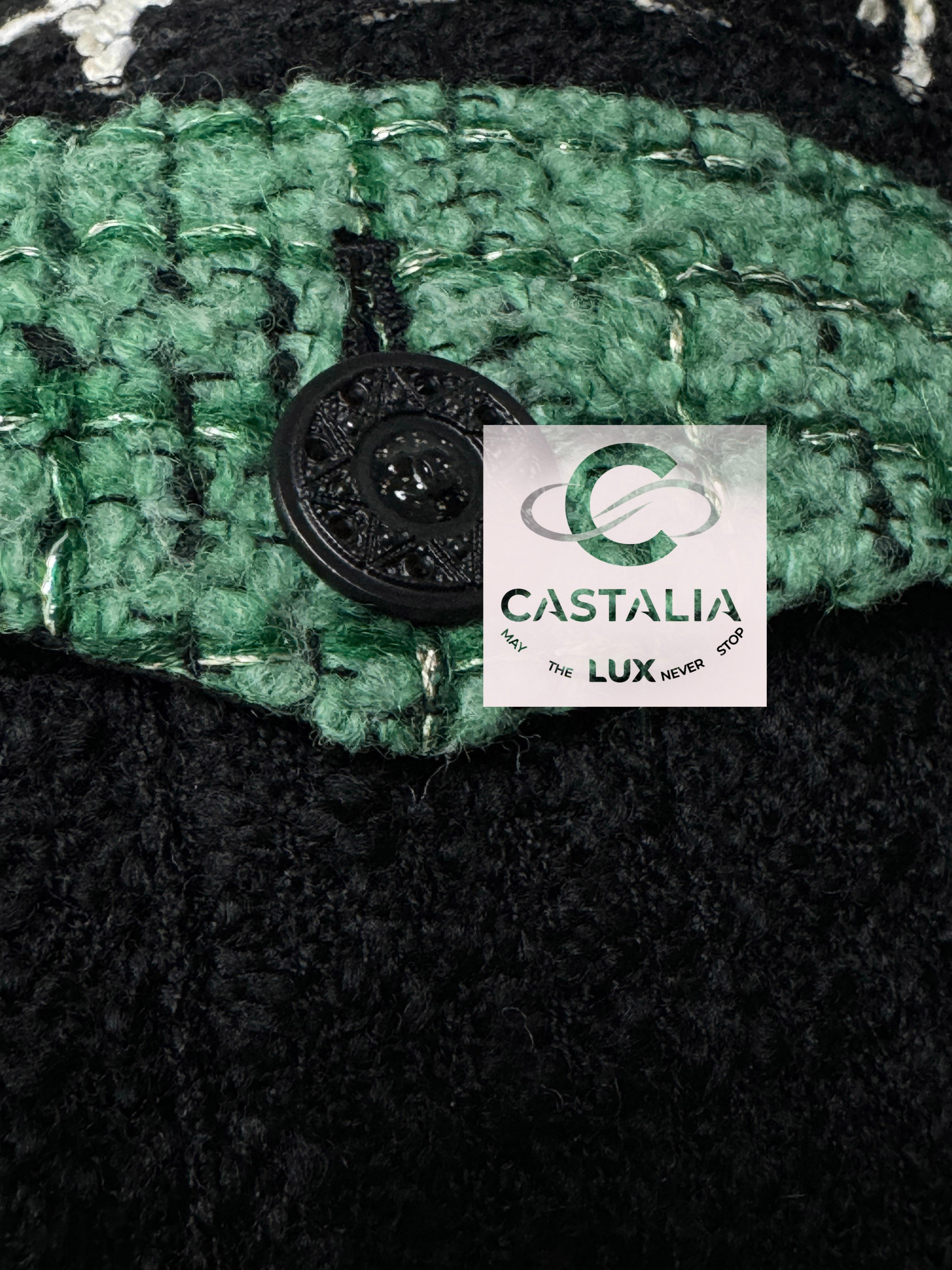 Chanel 10K$ Jewel Belt Black Tweed Coat 10