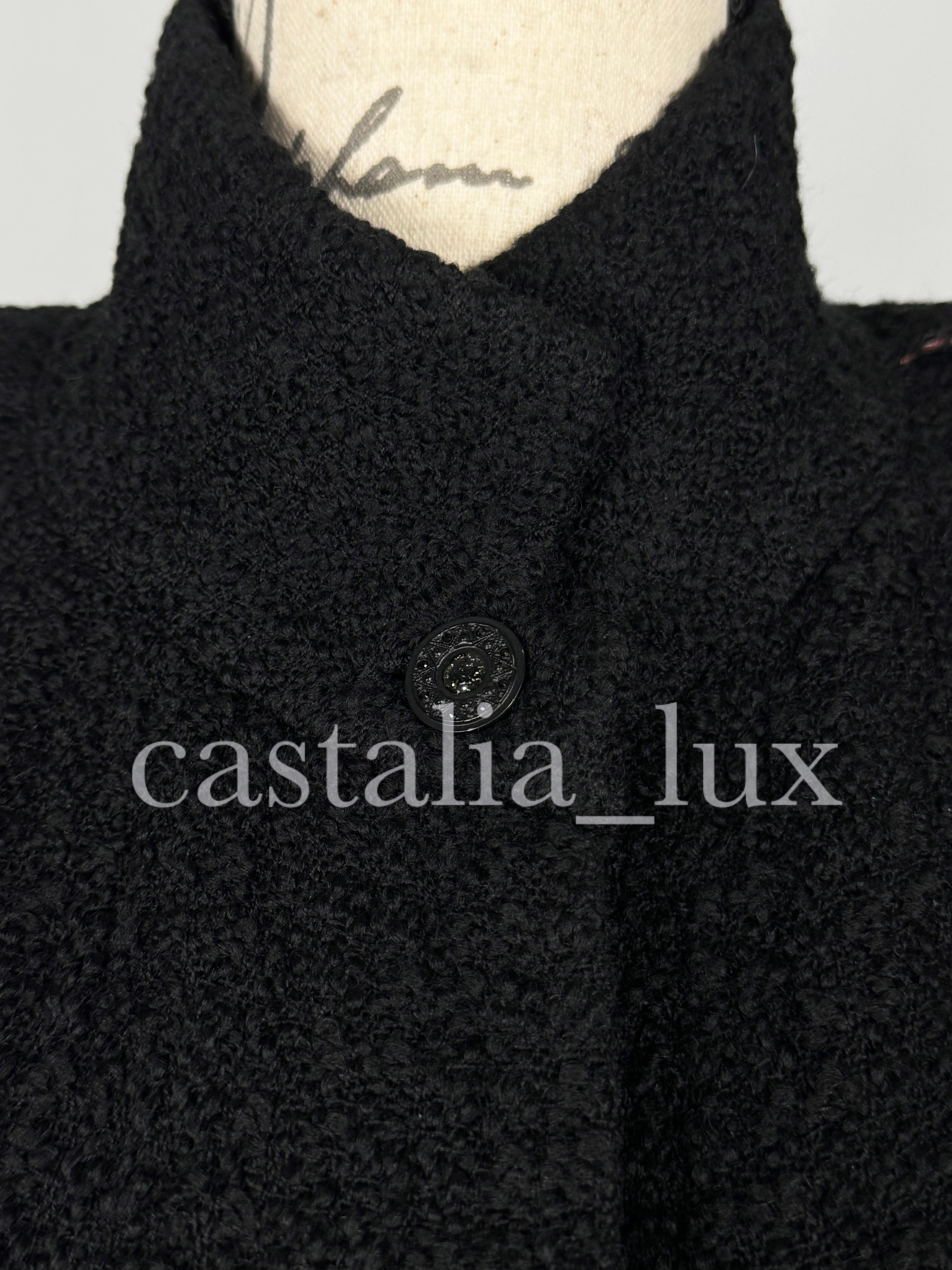 Chanel 10K$ Jewel Belt Black Tweed Coat For Sale 12