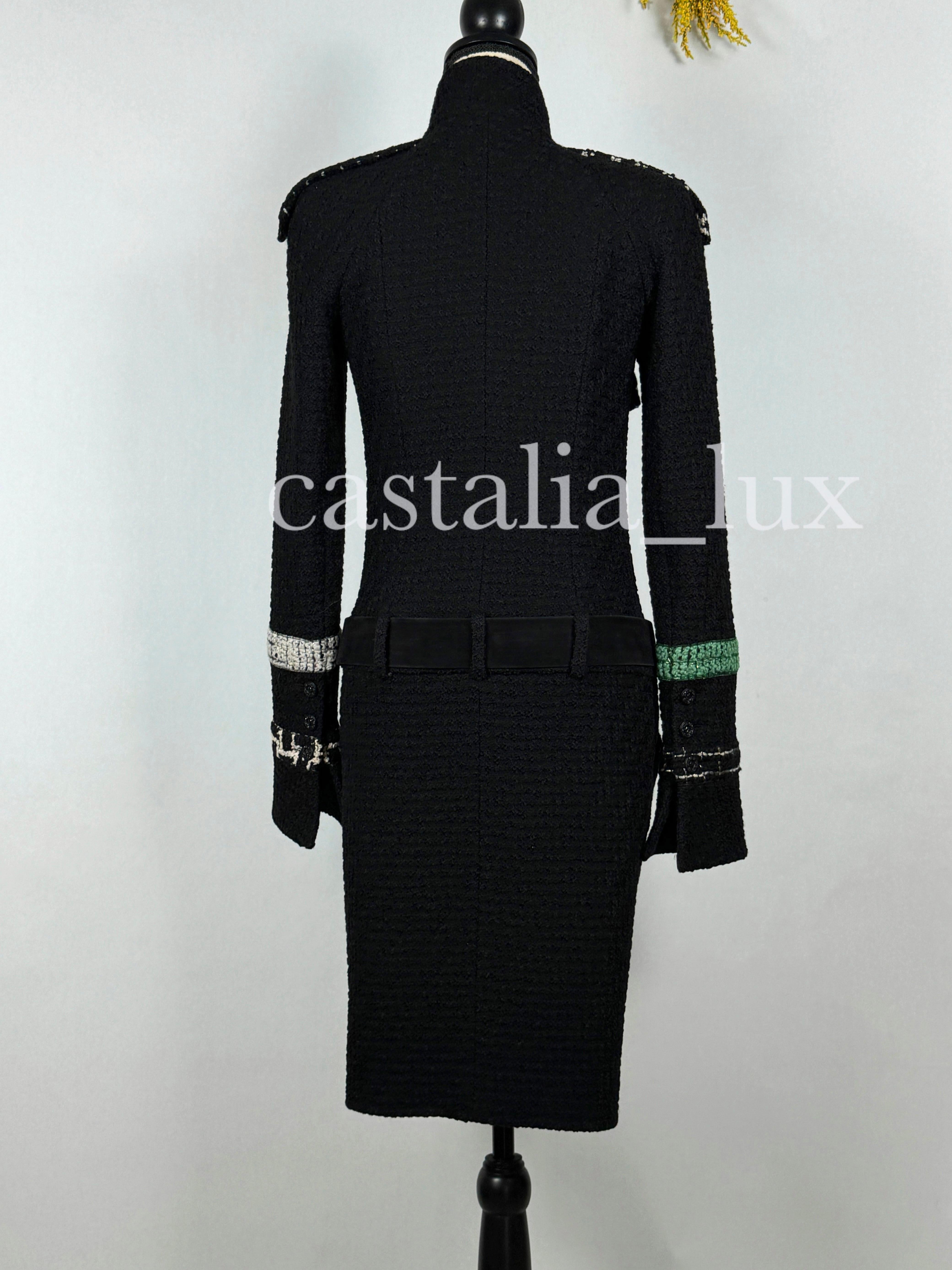 Chanel 10K$ Jewel Belt Black Tweed Coat For Sale 14