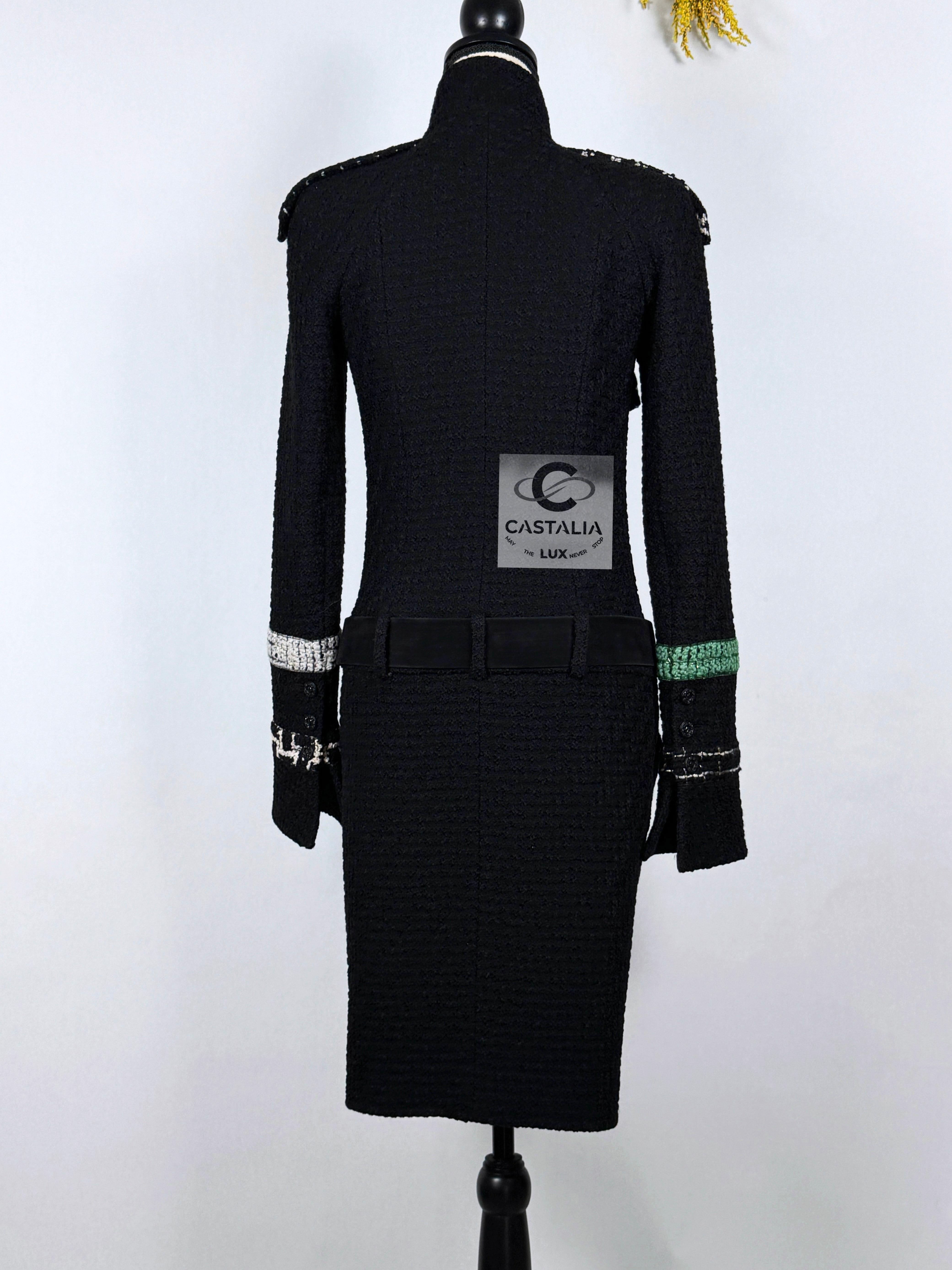 Chanel 10K$ Jewel Belt Black Tweed Coat 13