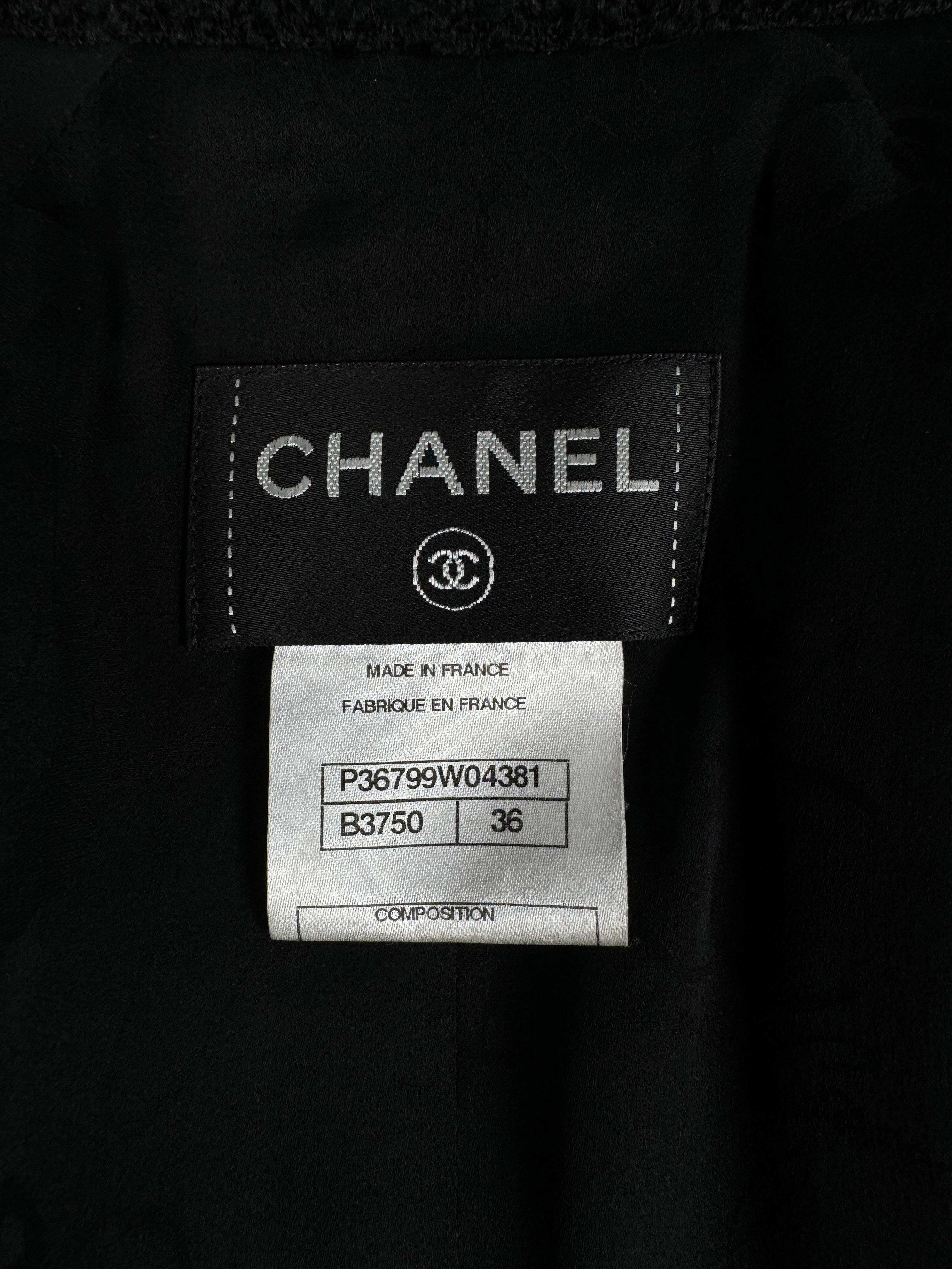 Chanel 10K$ Jewel Belt Black Tweed Coat For Sale 15