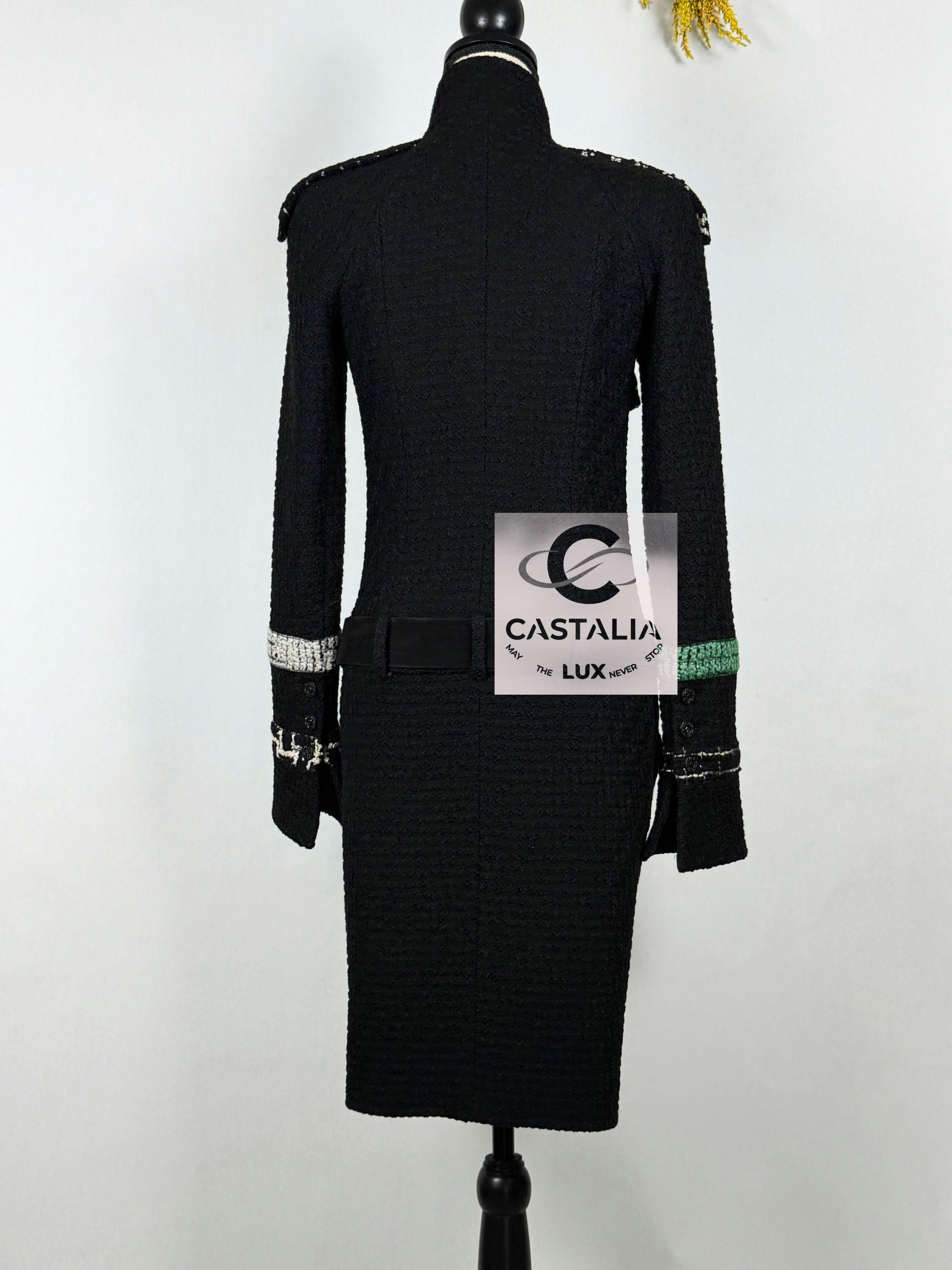 Chanel 10K$ Jewel Belt Black Tweed Coat 14