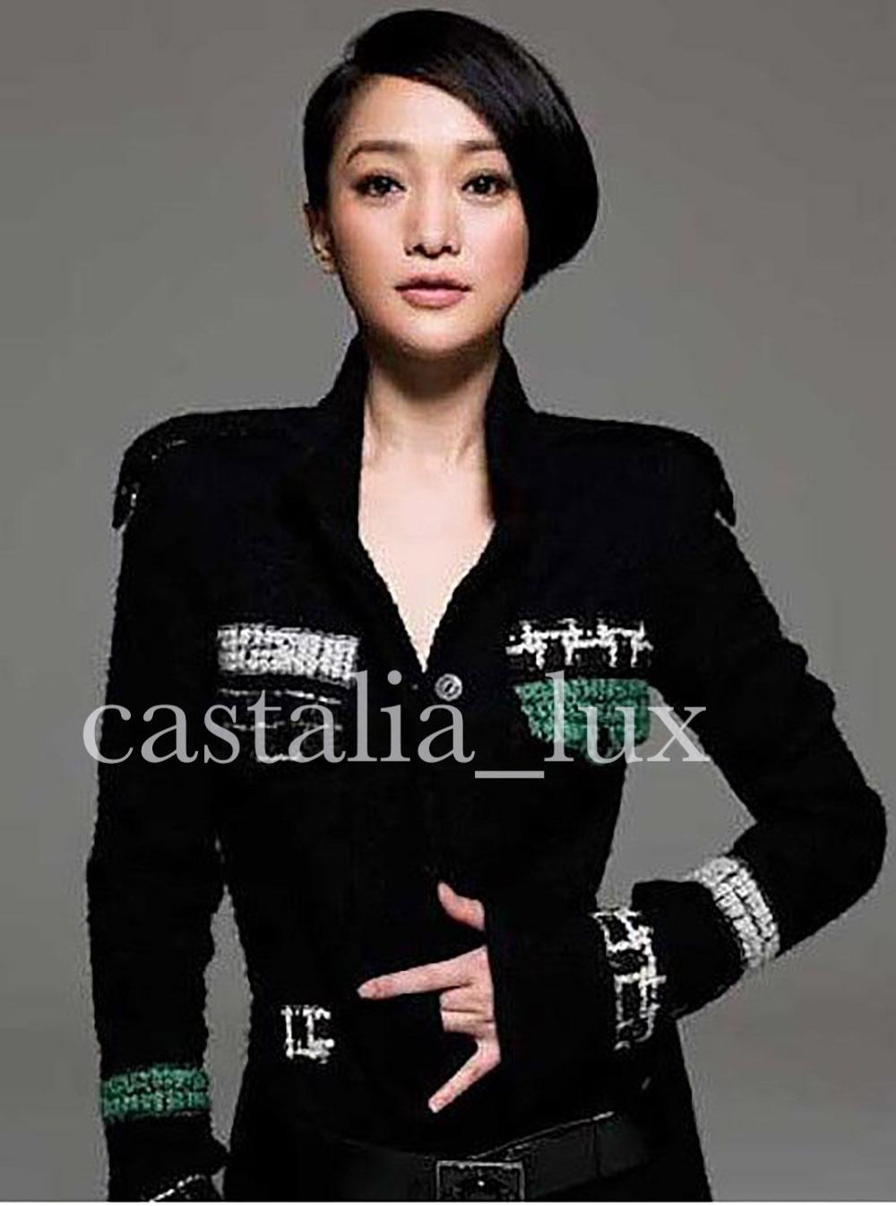 Women's or Men's Chanel 10K$ Jewel Belt Black Tweed Coat For Sale