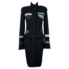 Chanel 10K$ Jewel Belt Black Tweed Coat