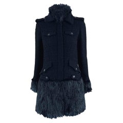 Chanel 10K$ Jewel Embellished Black Tweed Coat