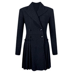Chanel 10K$ Neues Laufsteg Schwarzes Jackenkleid mit Jacke