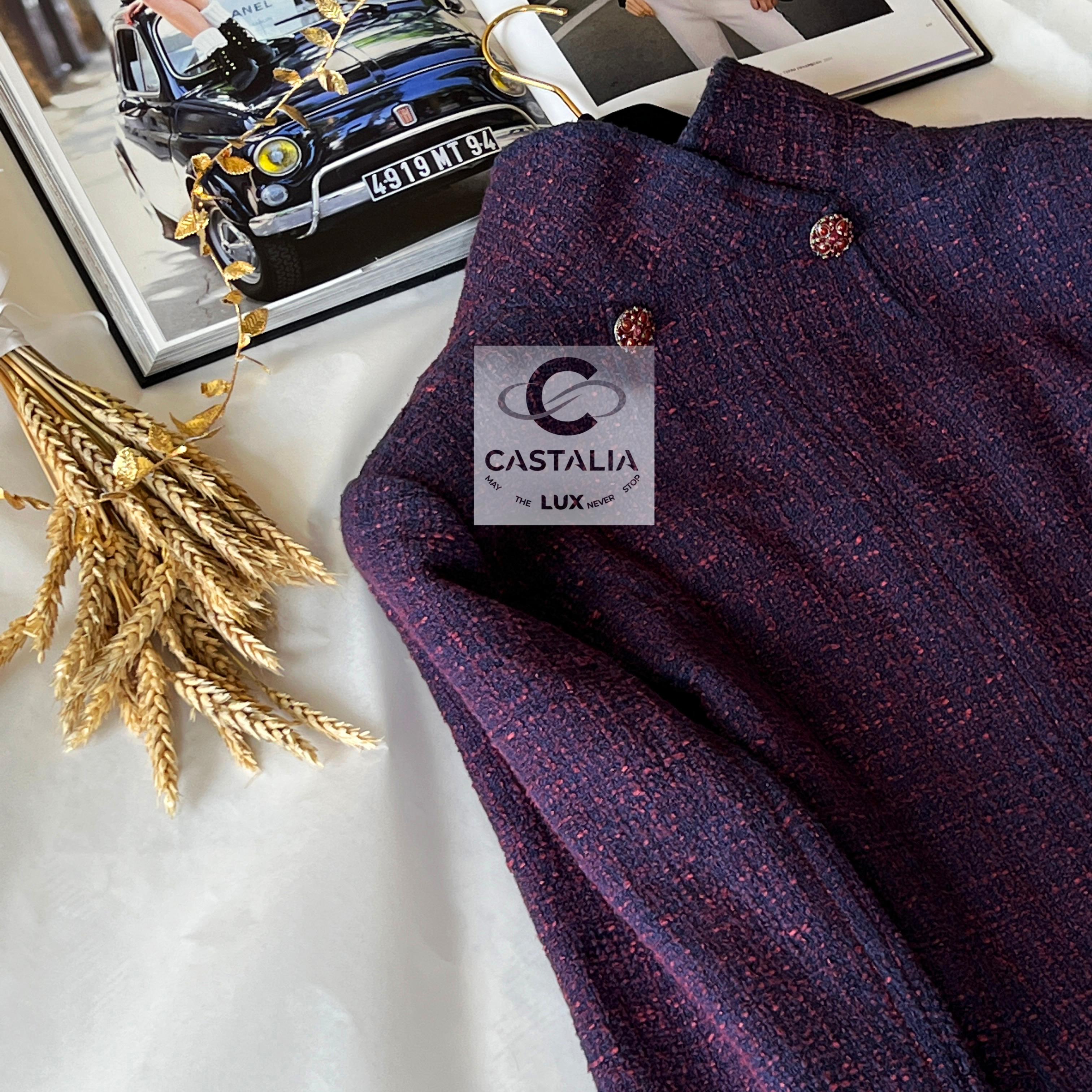 Chanel 10K$ Paris / Bombay CC Jewel Buttons Tweed Coat 9