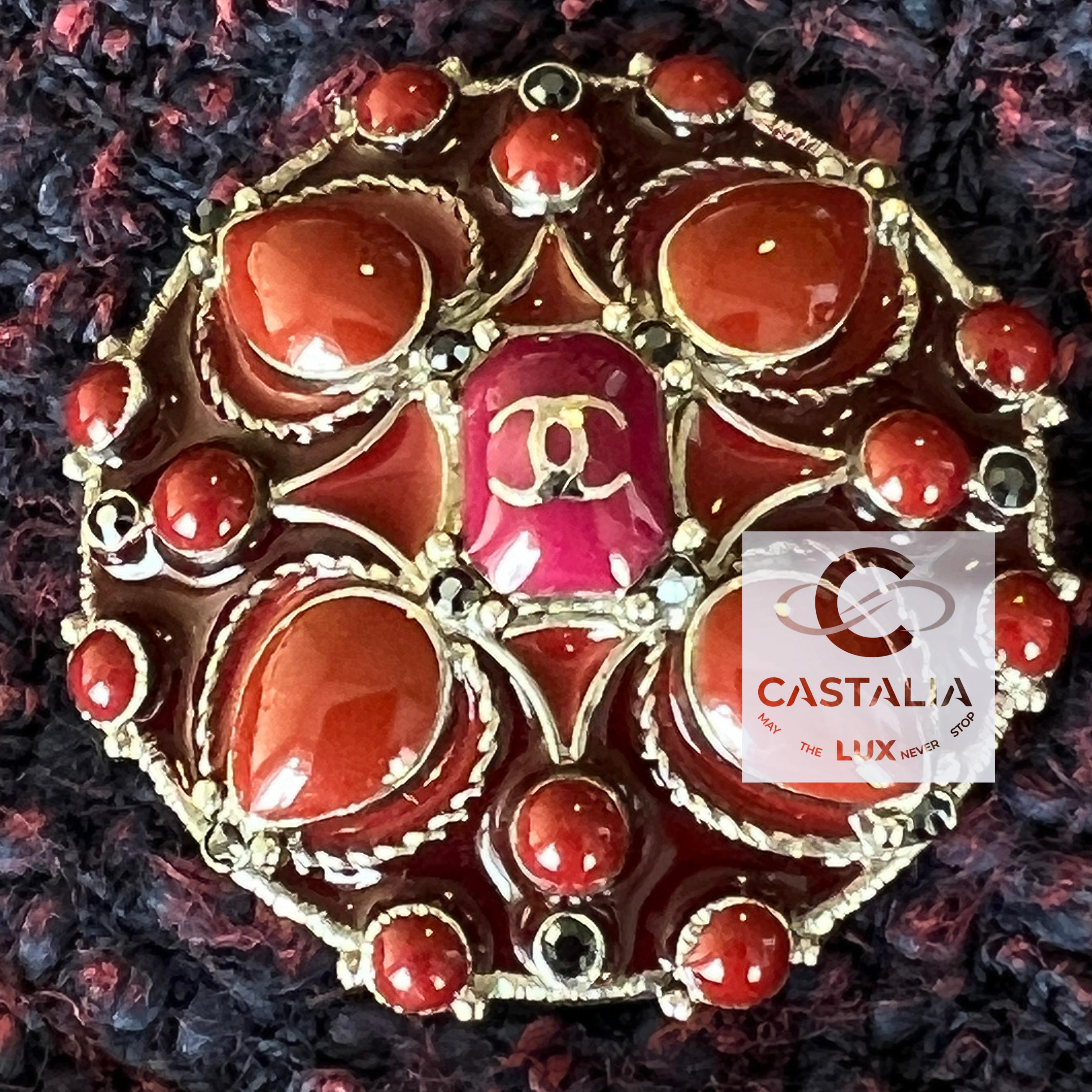 Chanel 10K$ Paris / Bombay CC Jewel Buttons Tweed Coat 1