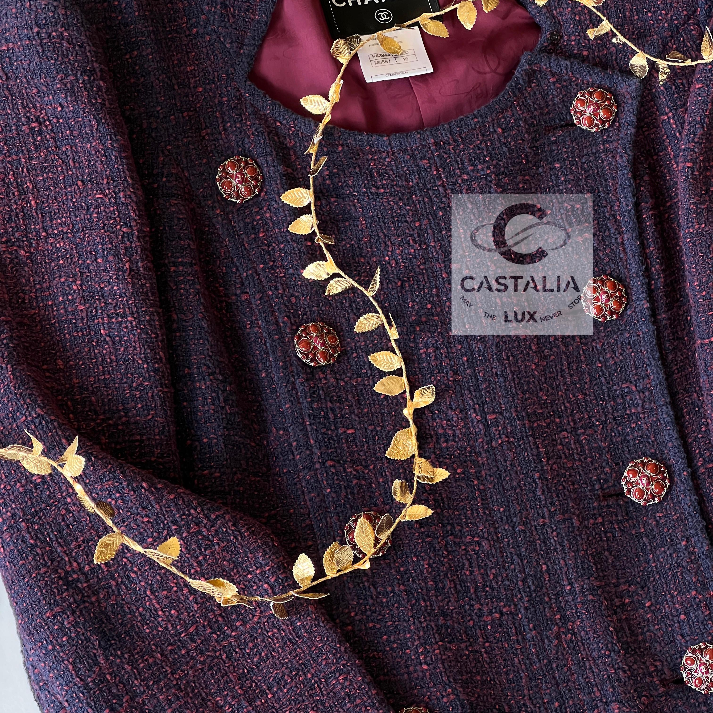 Chanel 10K$ Paris / Bombay CC Jewel Buttons Tweed Coat 3