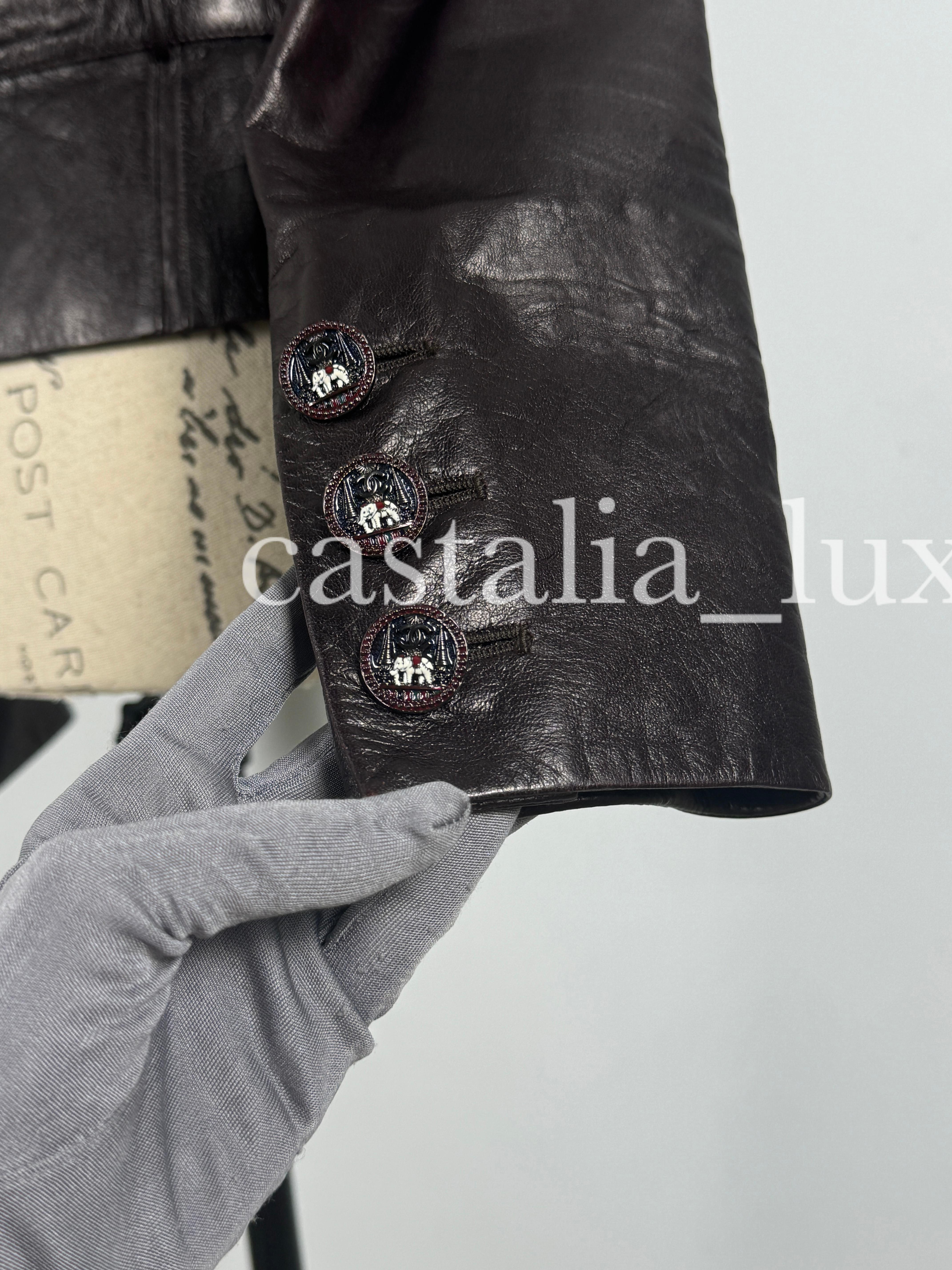 Chanel 10K Rarest Paris / Bombay CC Buttons Leather Jacket 7