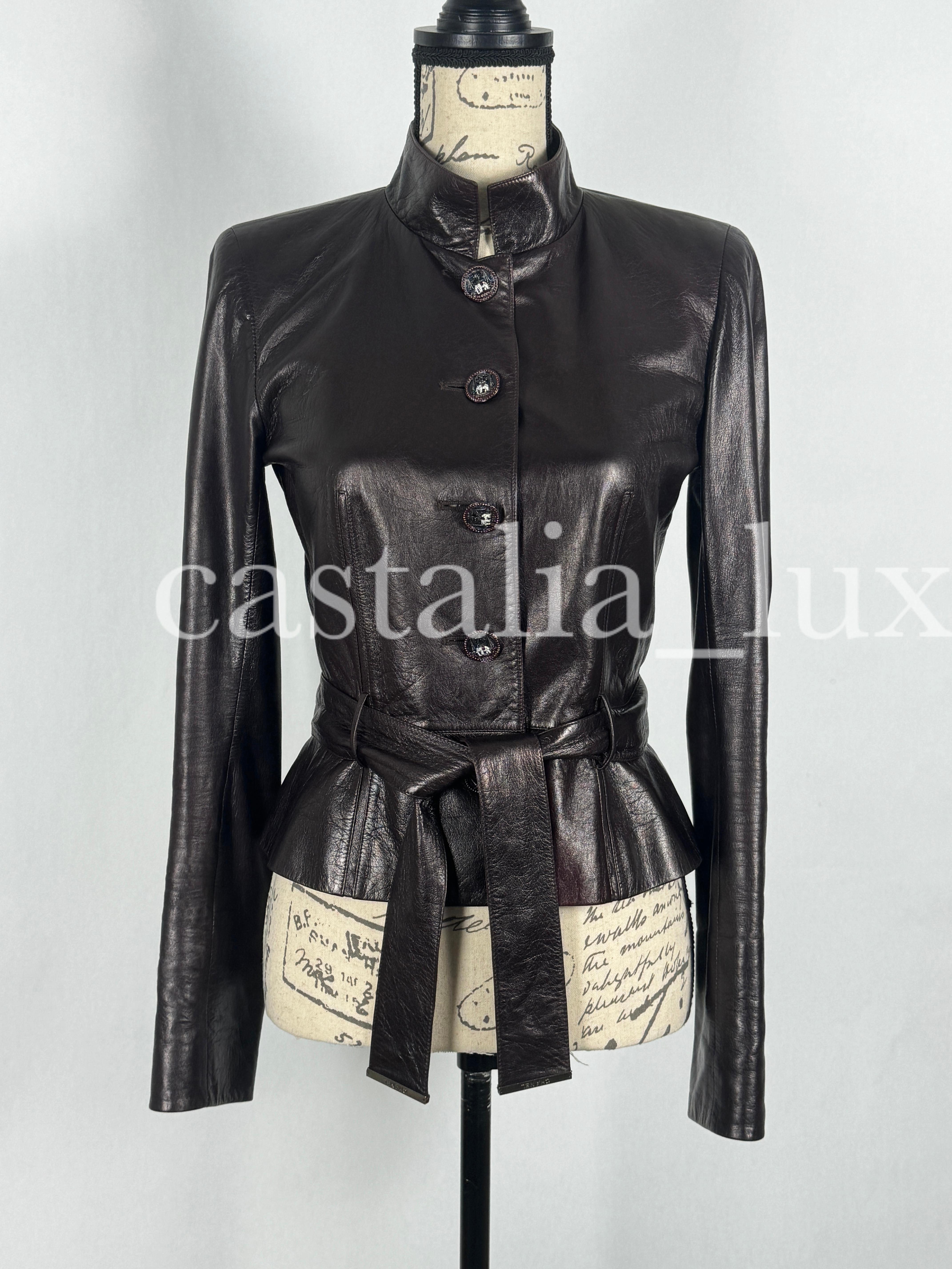 Chanel 10K Rarest Paris / Bombay CC Buttons Leather Jacket 10