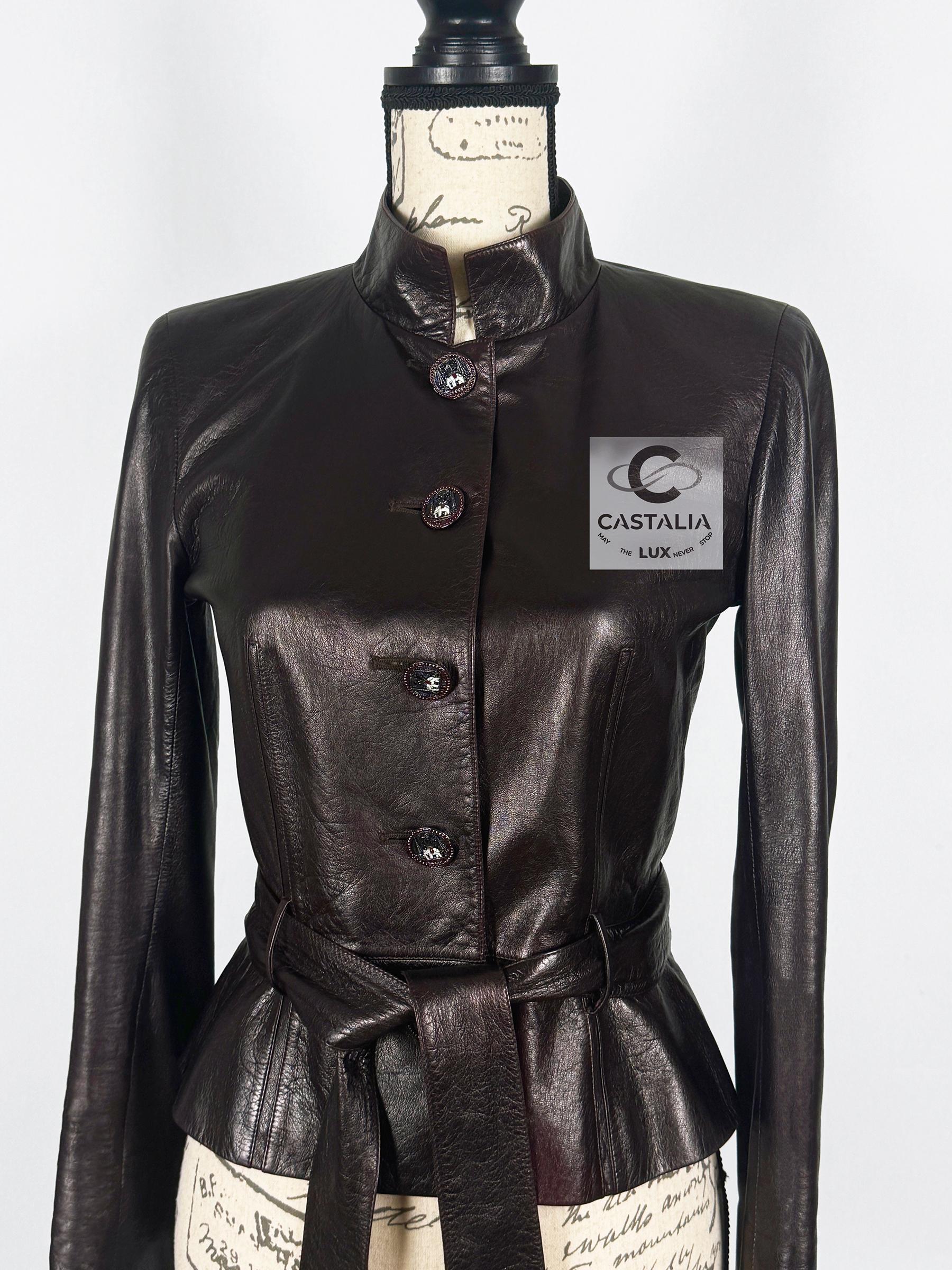 Women's or Men's Chanel 10K$ Rarest Paris / Bombay CC Buttons Leather Jacket