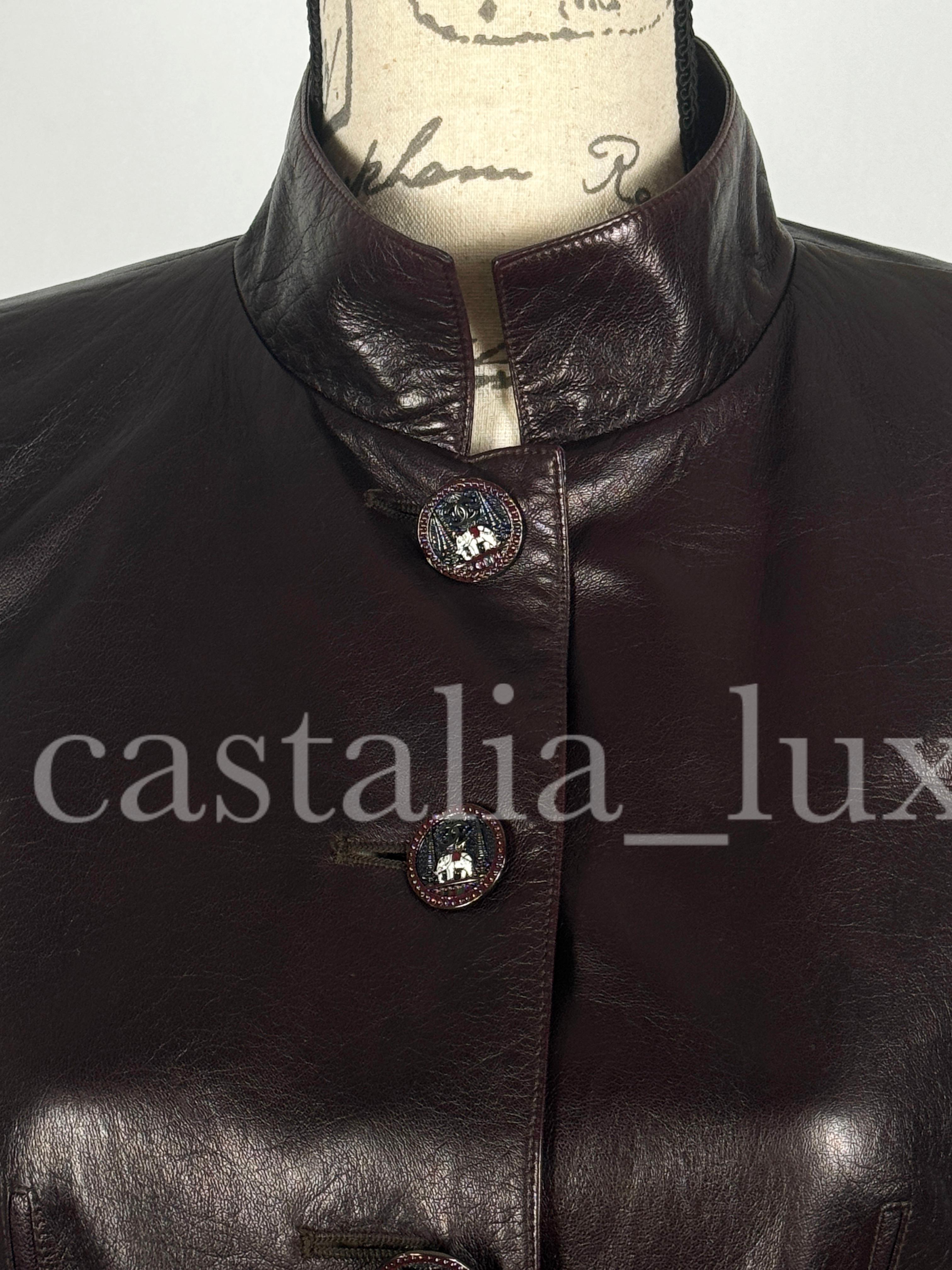 Chanel 10K Rarest Paris / Bombay CC Buttons Leather Jacket 1