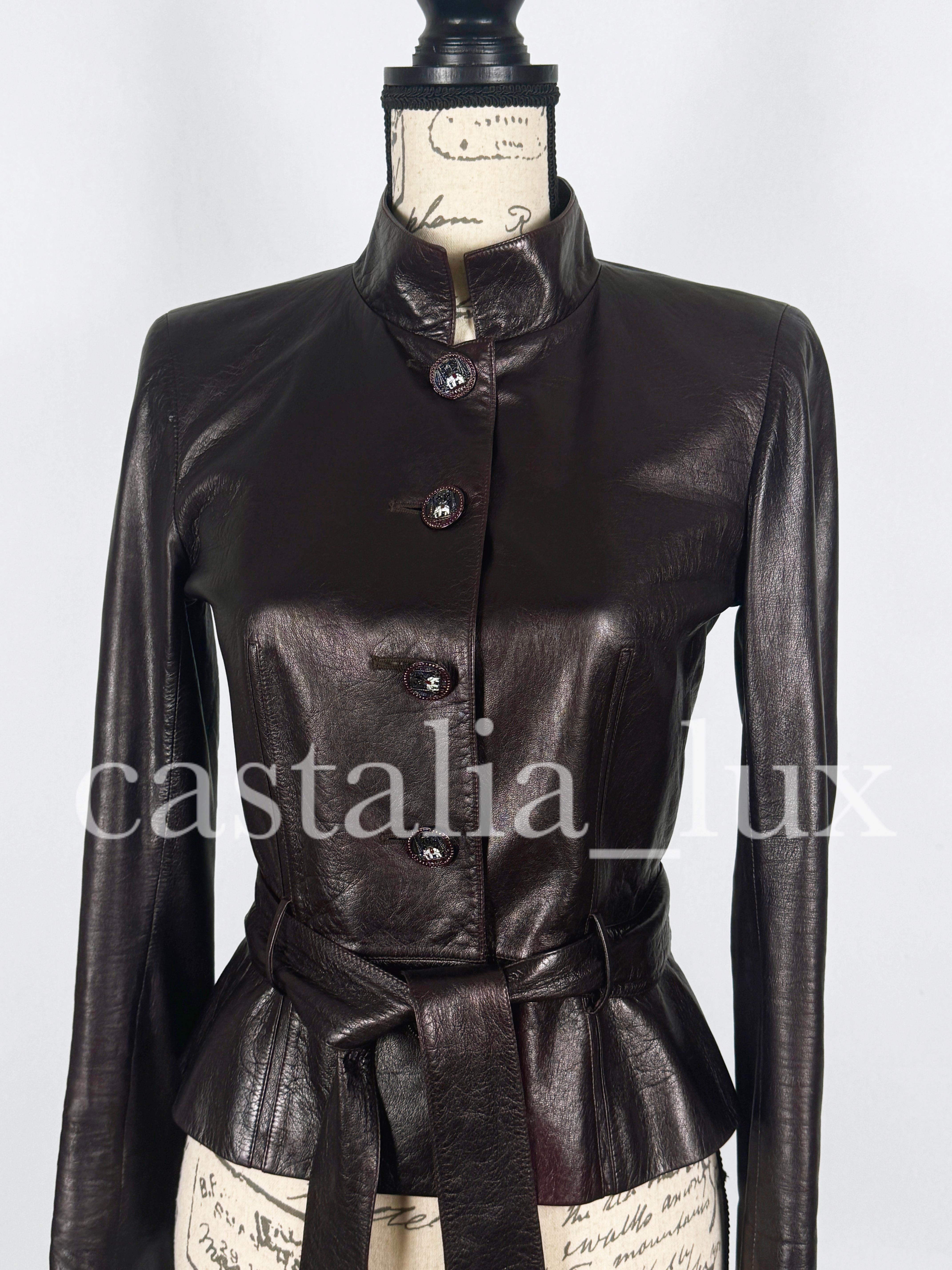 Chanel 10K Rarest Paris / Bombay CC Buttons Leather Jacket 2