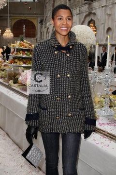 Chanel 10K$ Sequin Cashmere Jacket with CC Eagle Buttons 38 FR