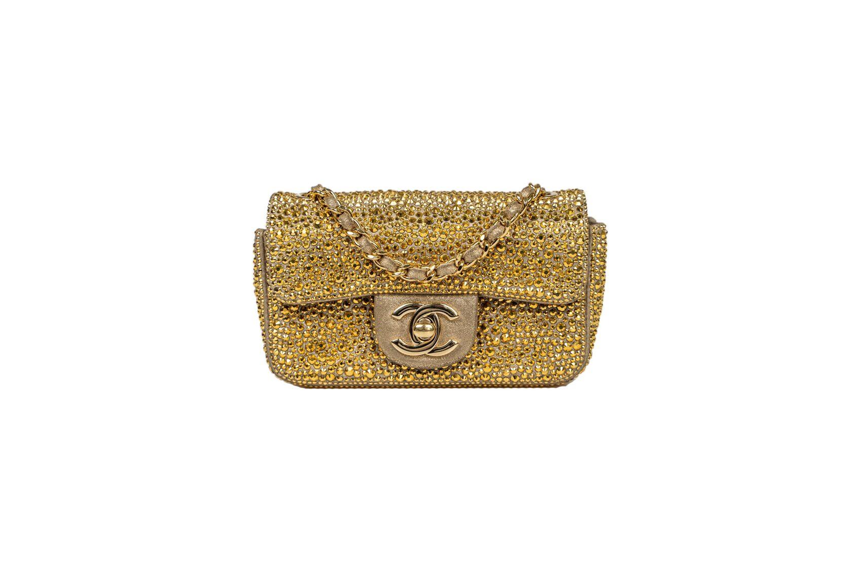 Chanel 11.12 Classic/Timeless Single Flap Extra Mini Rectangular Strass Studded In New Condition For Sale In Dover, DE