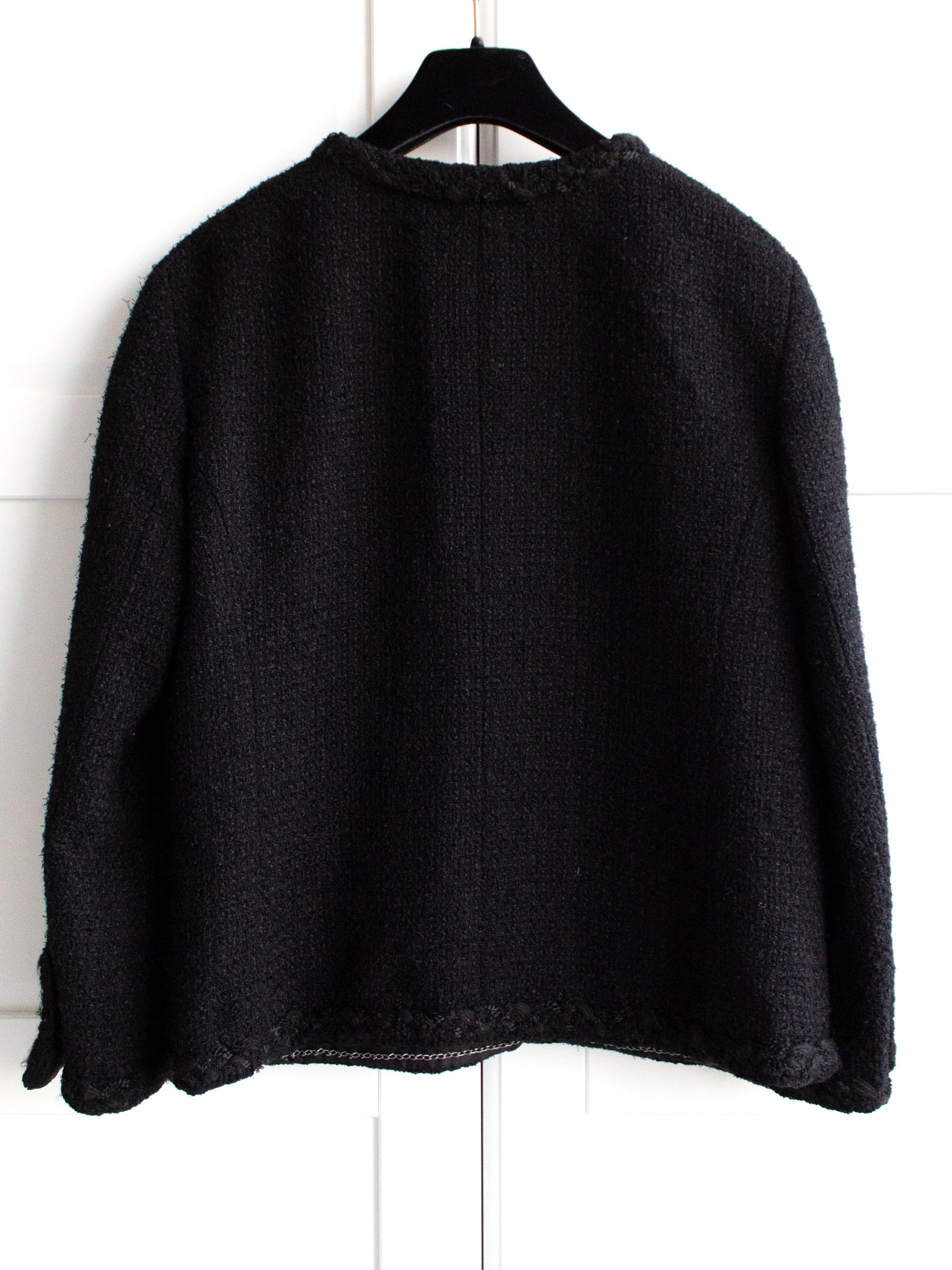 Chanel black jacket price clearance