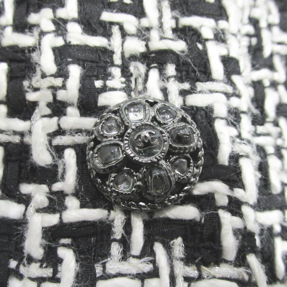 Women's or Men's Chanel 11K Arctic Ice Fluffy Tweed Coat with CC Jewel Buttons