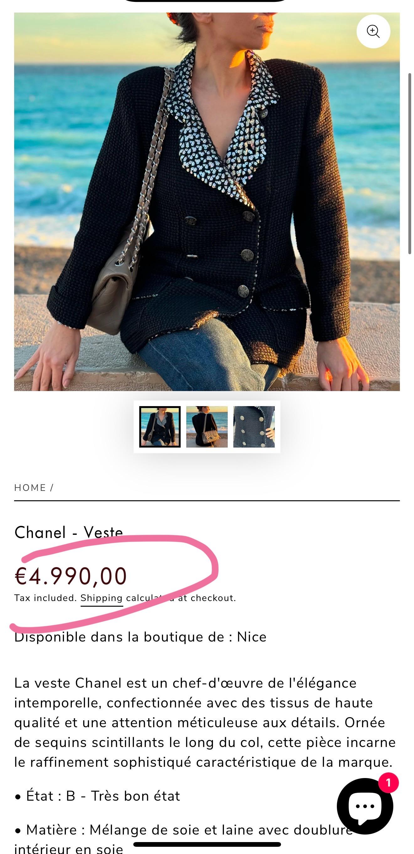 Rarest Chanel black tweed jacket with iridescent mermaid sequin embellishment ~ from Runway of Paris / SHANGHAI Collection by Karl Lagerfeld
Boutique parce was over 11,000$
- CC logo ancient coin buttons
- luxurious black tweed made of 76% silk