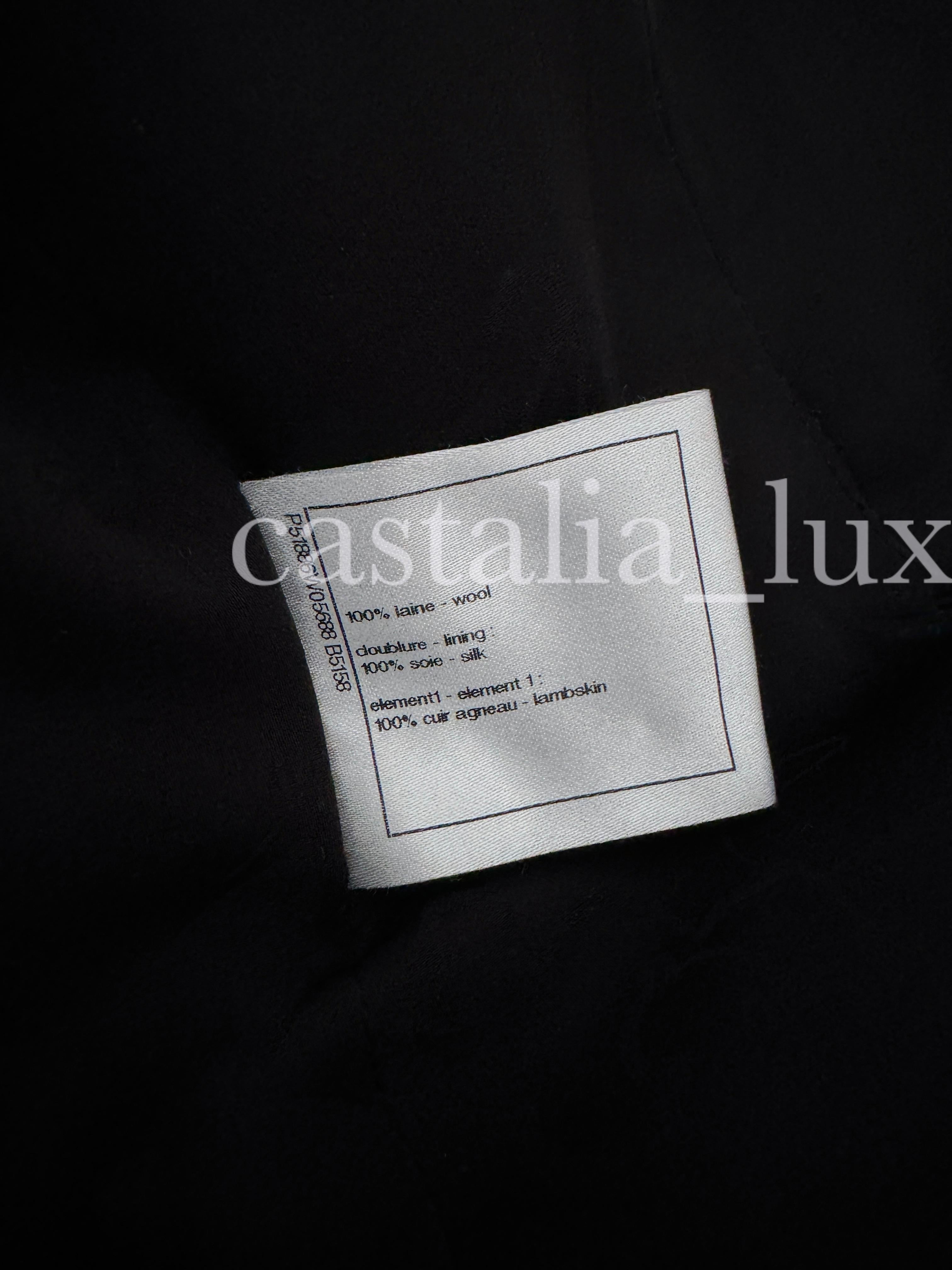 Chanel 11K$ Collectors Paris / Salzburg Black Jacket For Sale 8