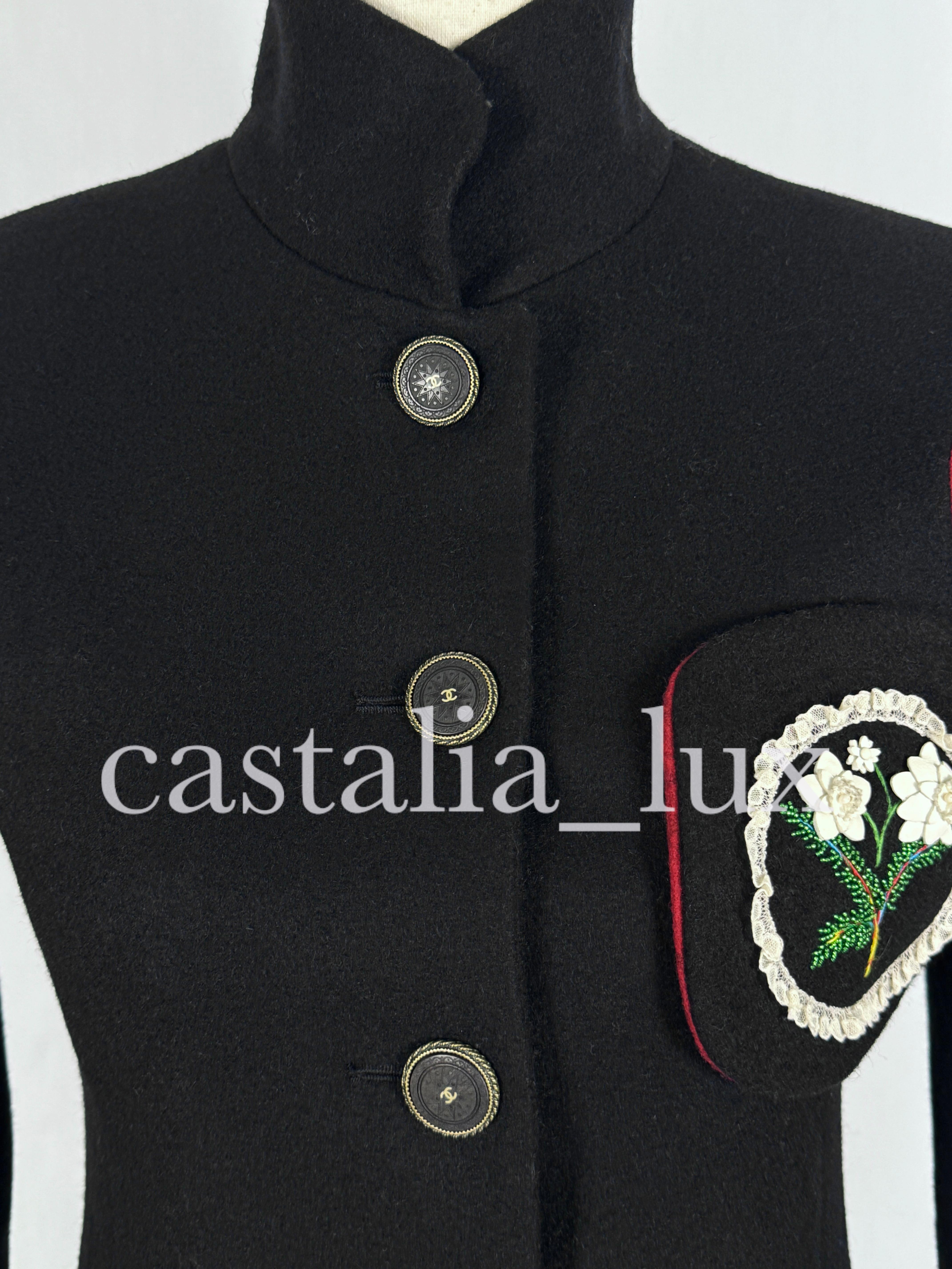 Chanel 11K$ Collectors Paris / Salzburg Black Jacket For Sale 1