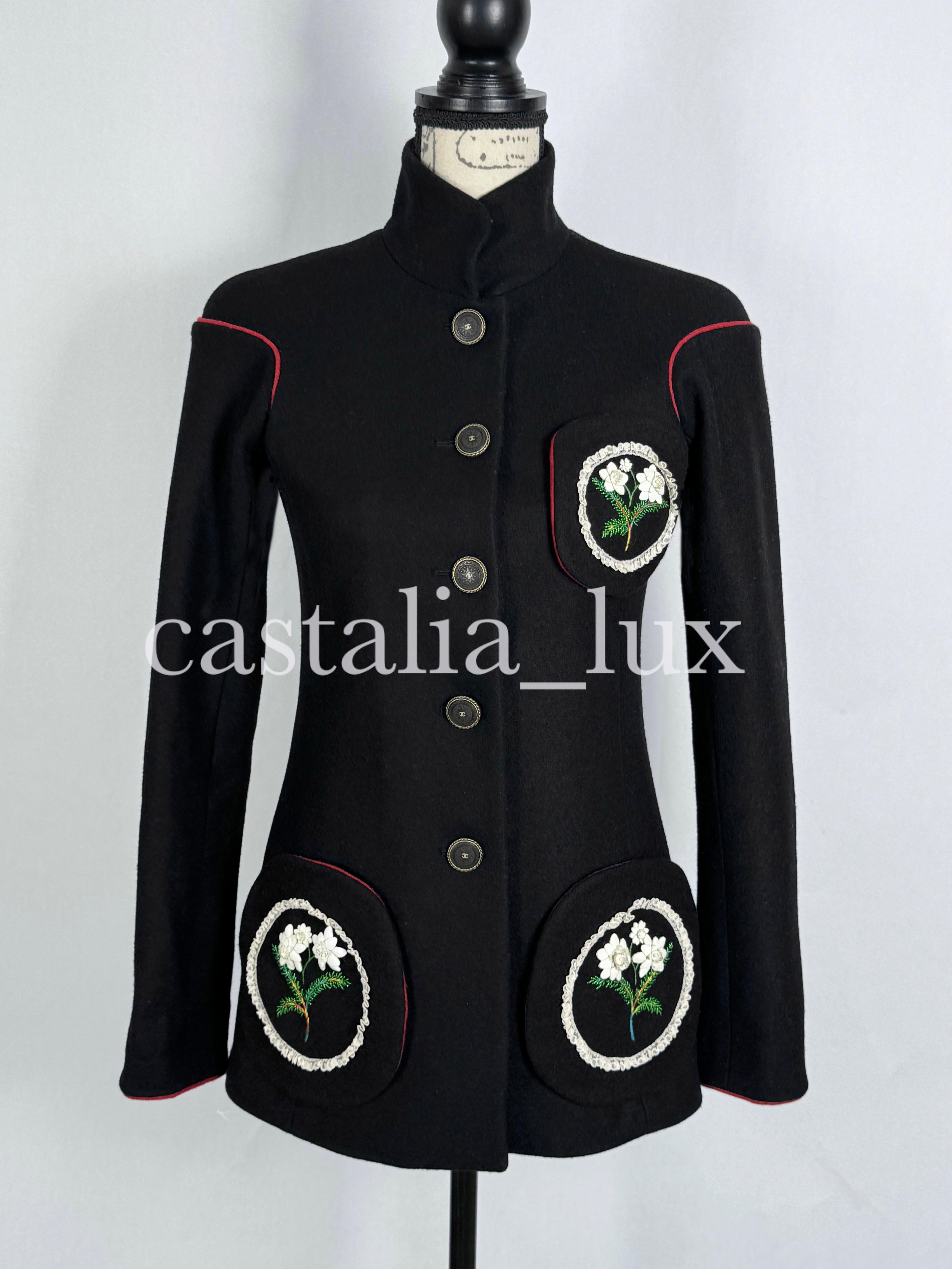 Chanel 11K$ Collectors Paris / Salzburg Black Jacket For Sale 2