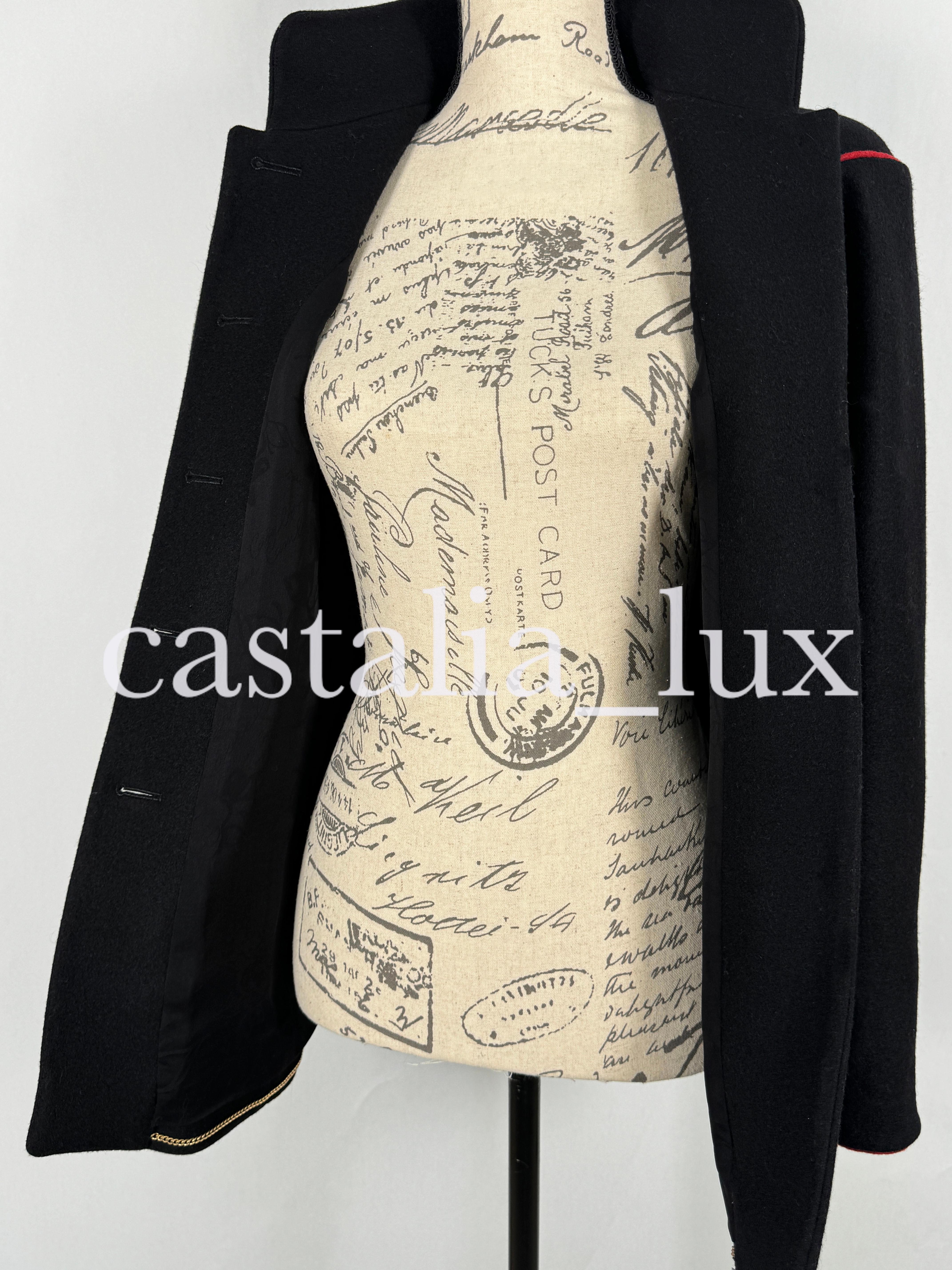 Chanel 11K$ Collectors Paris / Salzburg Black Jacket For Sale 4