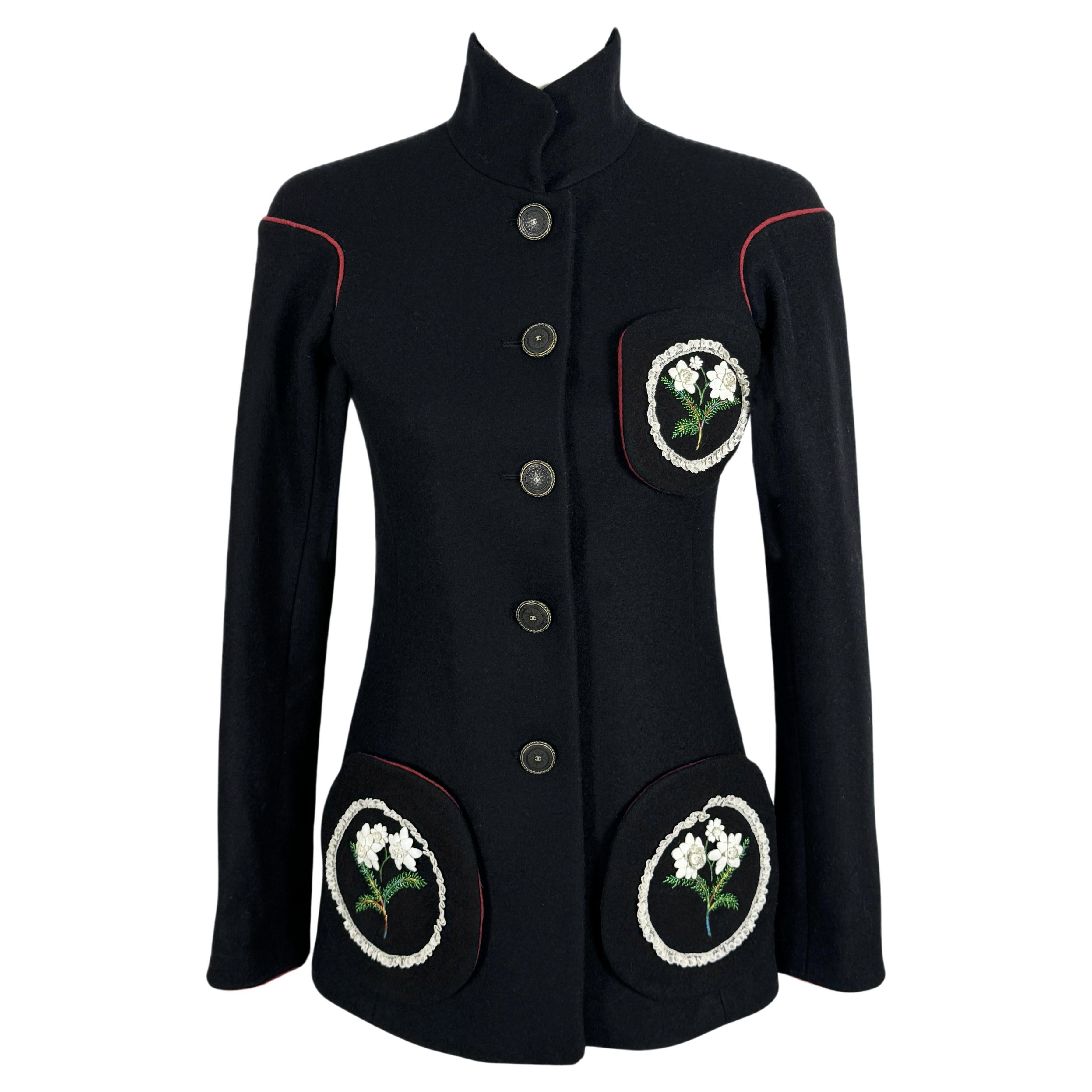 Chanel 11K$ Collectors Paris / Salzburg Black Jacket For Sale