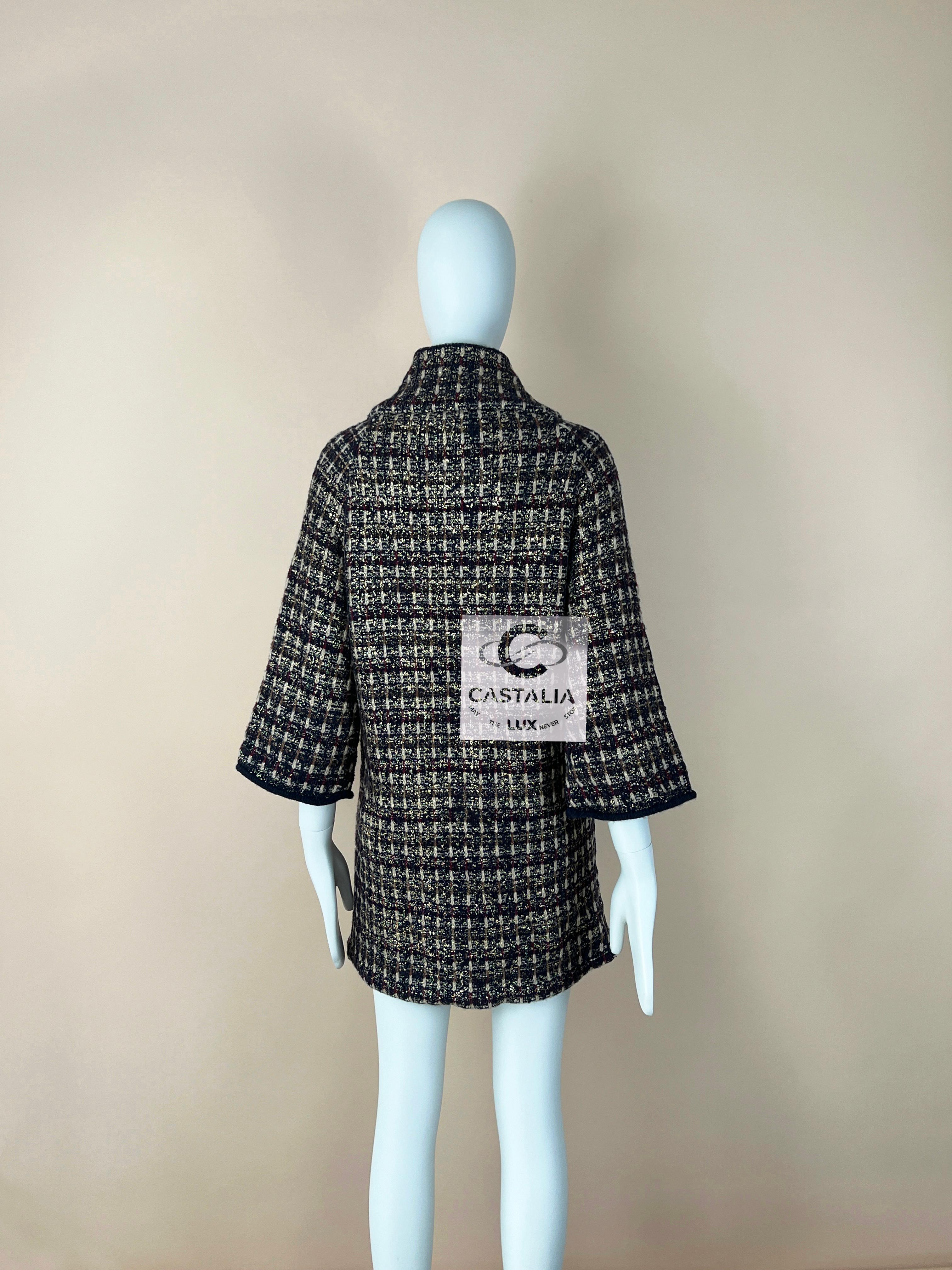 Chanel 11K$ Icónico París / Byzance CC Gripoix Botones Abrigo 36 FR en venta 11