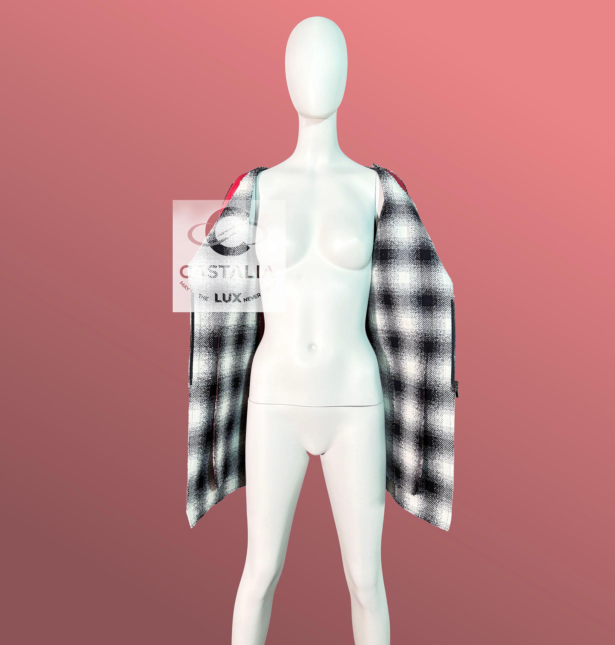 Chanel 11K$ Neu Karminrot Leder Visionär Mantel 38 FR im Angebot 5
