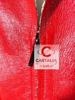 CHANEL 11K$ New Crimson Leather Visionary Coat 38 FR