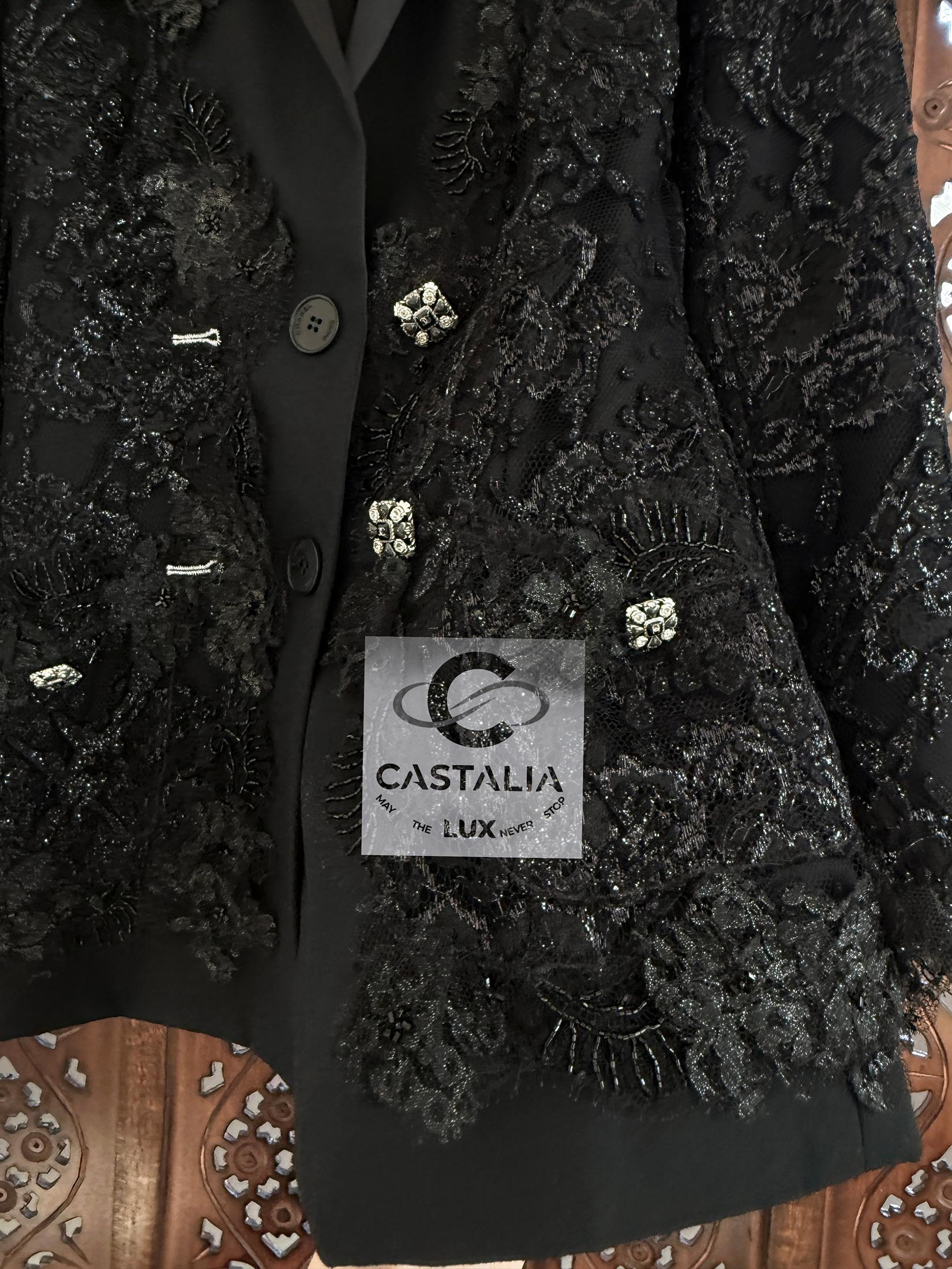 Chanel 11K$ Nueva Chaqueta de Pasarela de Encaje y Bordado 34 FR en venta 8