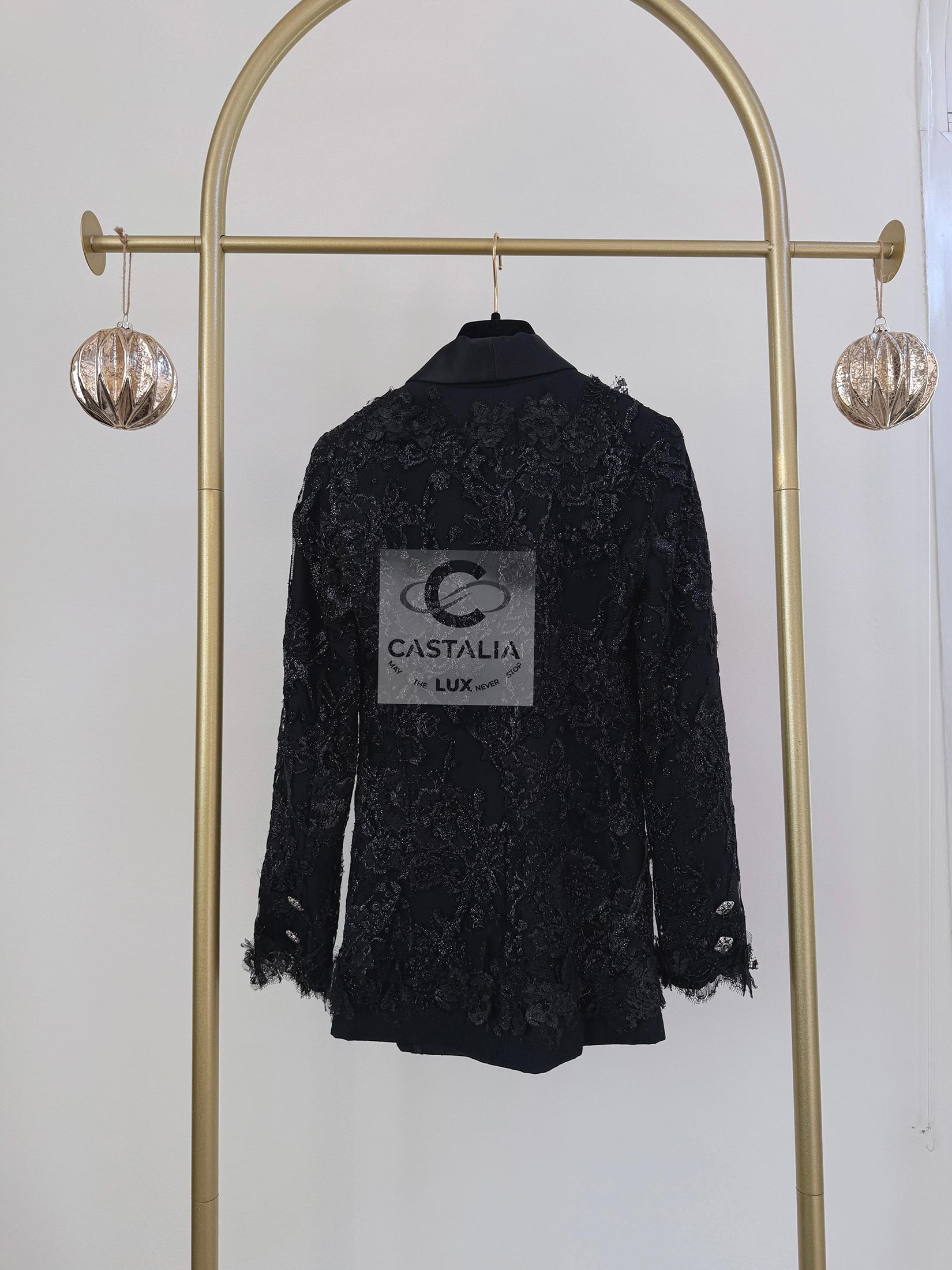 Chanel 11K$ Nueva Chaqueta de Pasarela de Encaje y Bordado 34 FR en venta 12