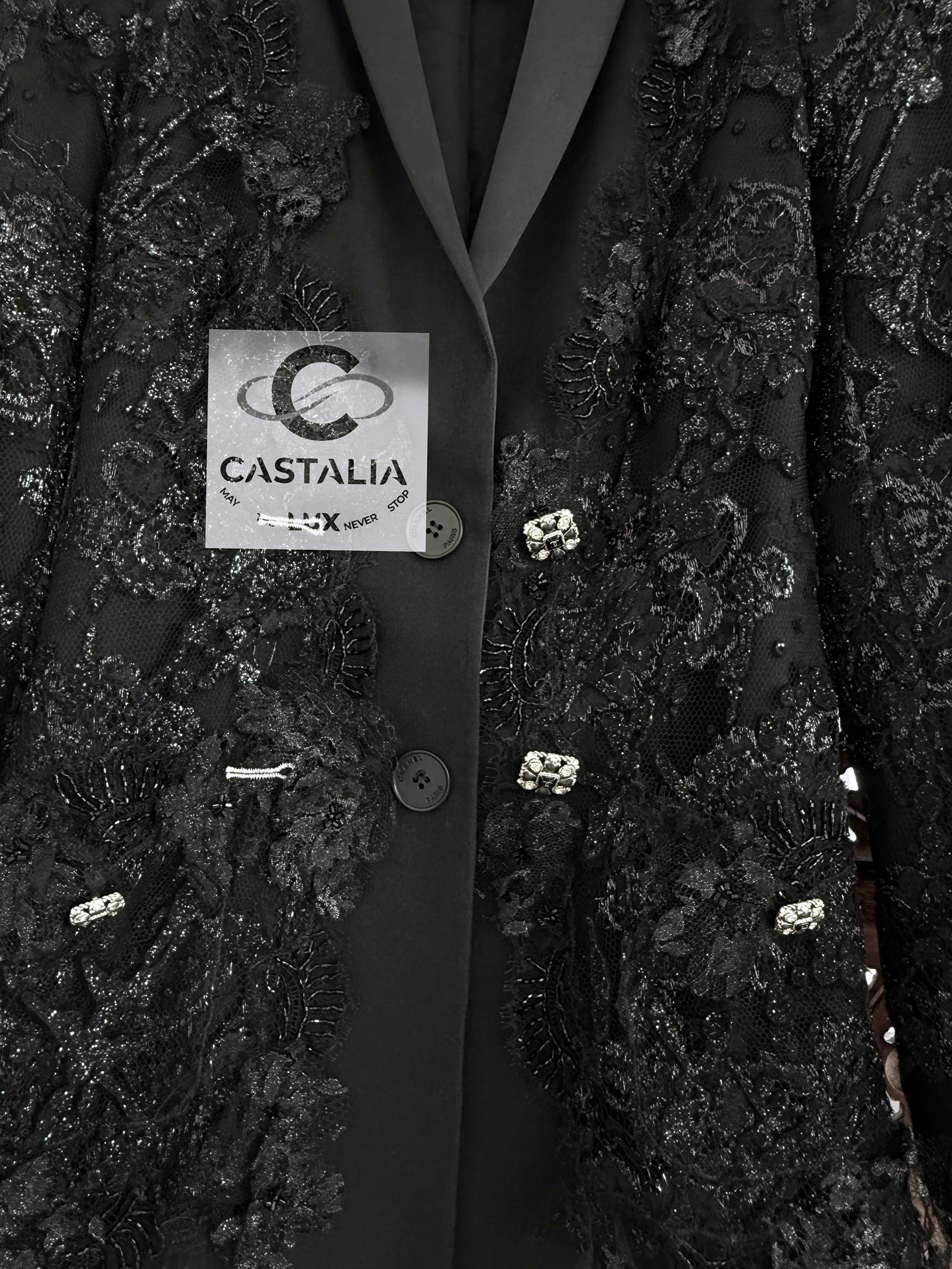 Chanel 11K$ Nueva Chaqueta de Pasarela de Encaje y Bordado 34 FR en venta 5